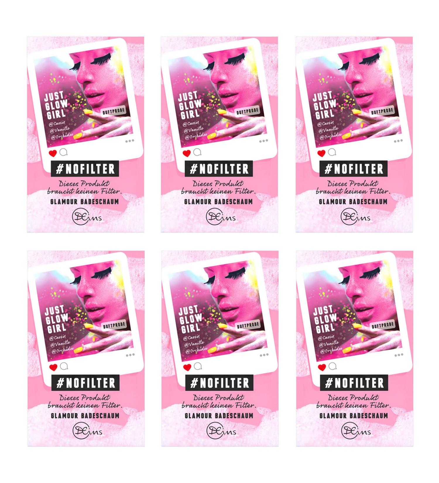 Pack of 6 Dresdner Essenz Bath Care Just Glow Girl 6 x 80 g Bath additive vegan