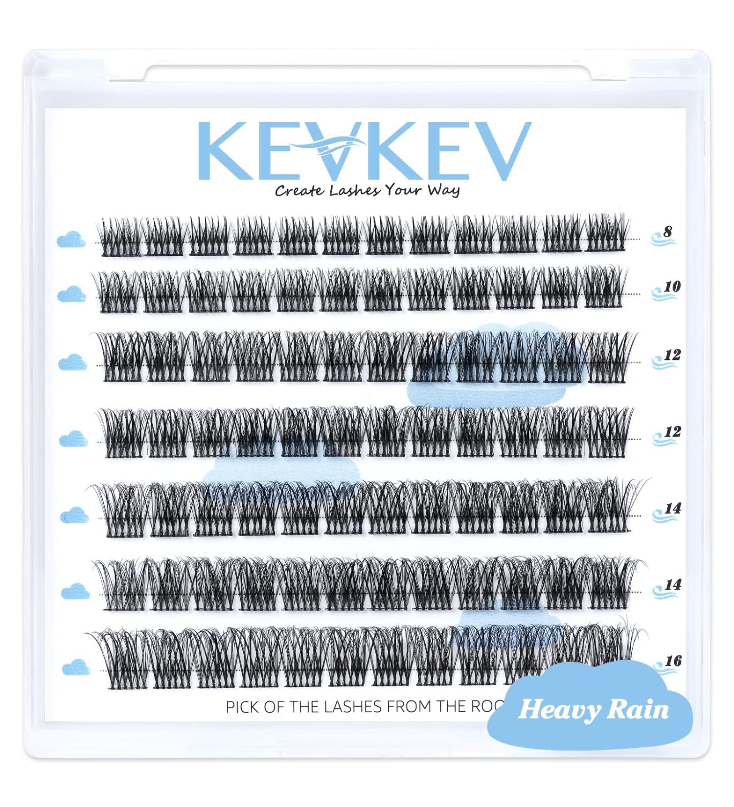 Lash Clusters 84 Pcs | DIY Eyelash Extensions | Individual Soft & Comfortable Clusters | C-Mix (8-16mm) Heavy Rain - Buy Online on GoSupps.com