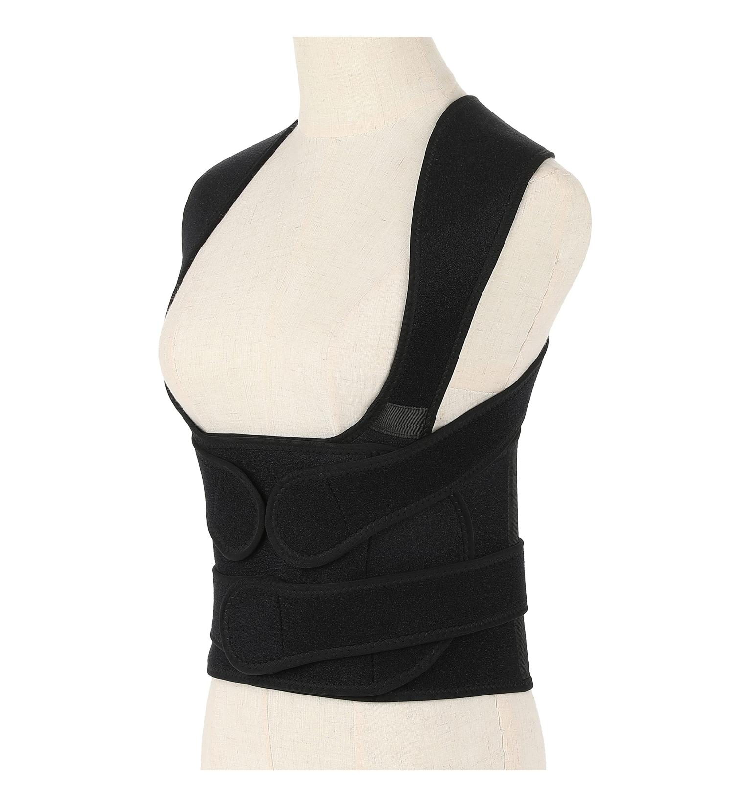 Back Brace Posture Corrector for Men & Women - Adjustable Spine Support & Pain Relief for Scoliosis Hunchback - Fits Waist 26-34 inch - Buy Online on GoSupps.com