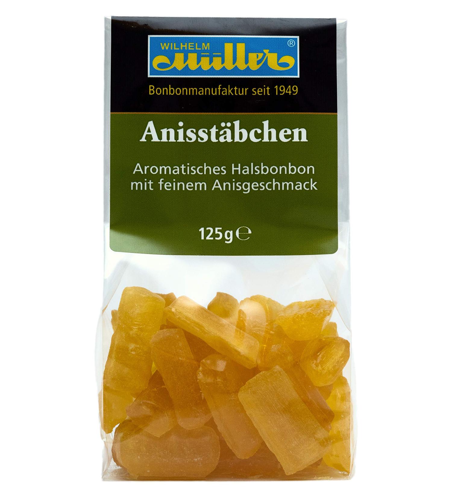 Aromatic anise sticks throat candy with a fine anise flavor (8 bags) Anise 125 g (pack of 8)