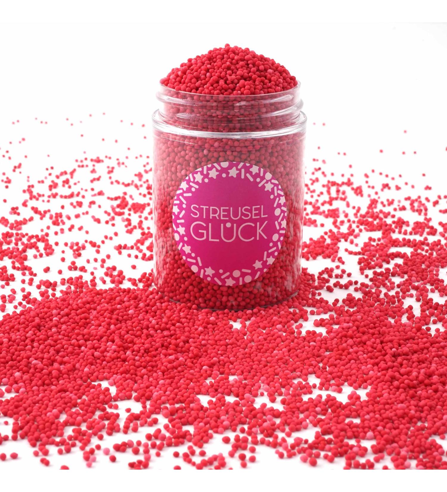 Strussel happiness crumbs just pure red 90g non -parellles sugar pearls sugar sprinkles children's birthday Christmas tortendeko cupcakes muffins christmas cake streusel cookies cake