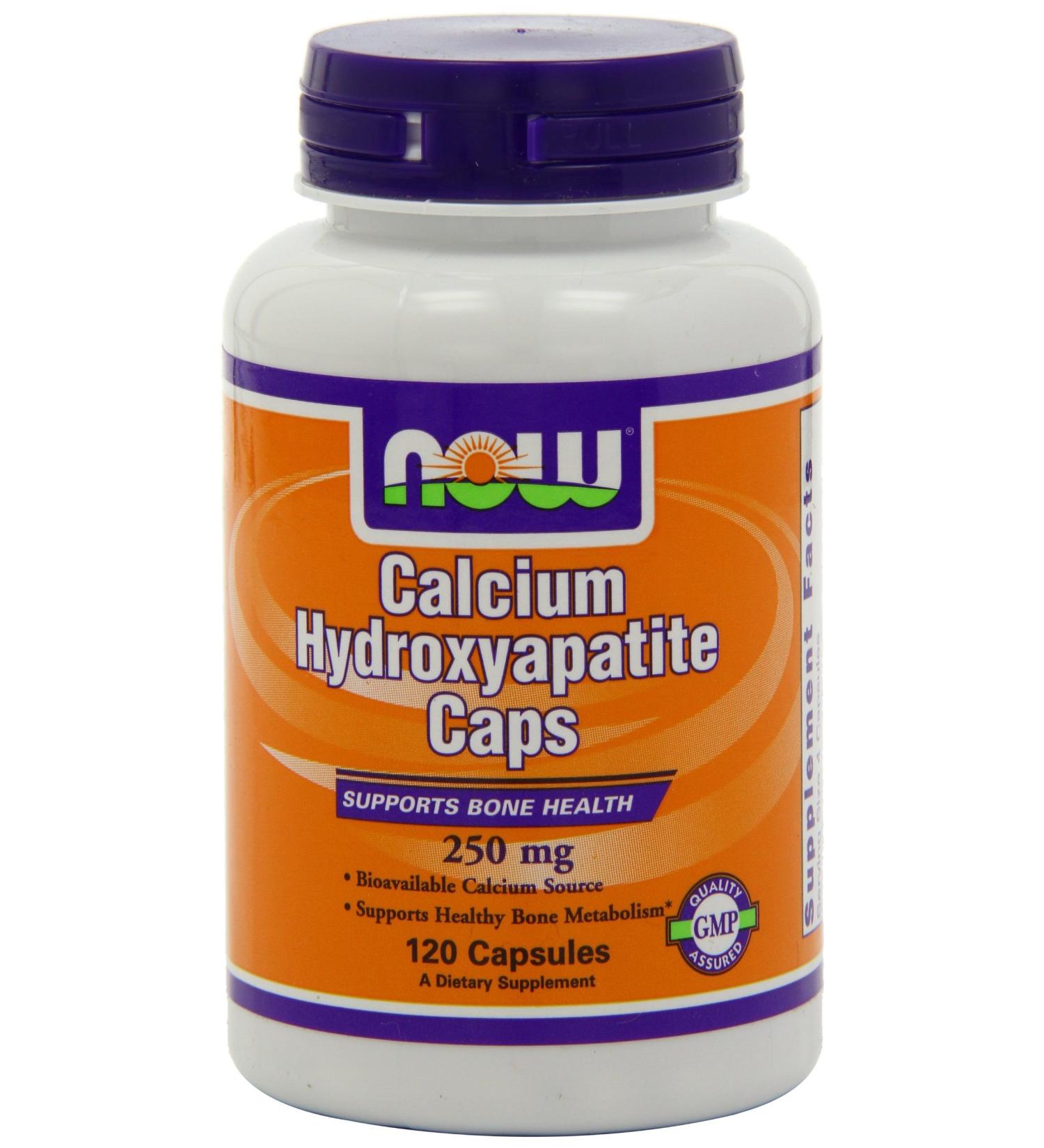 Now Foods Calcium Hydroxyapatite 120 Capsules - Bone Health Support - Buy Online on GoSupps.com