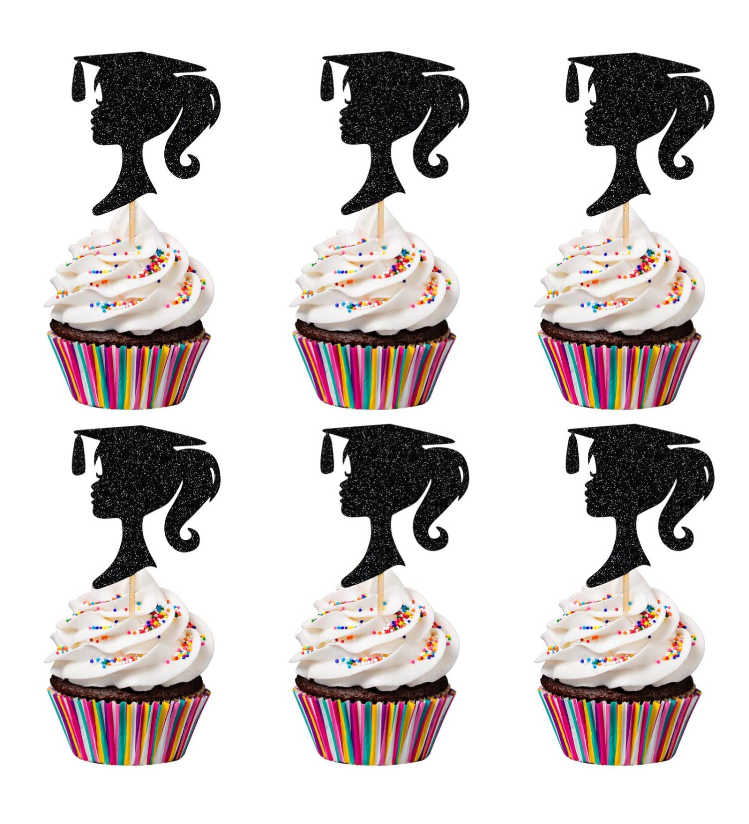 Black Girl Cupcake Toppers for 2022 Graduation Decorations - Buy Online on GoSupps.com