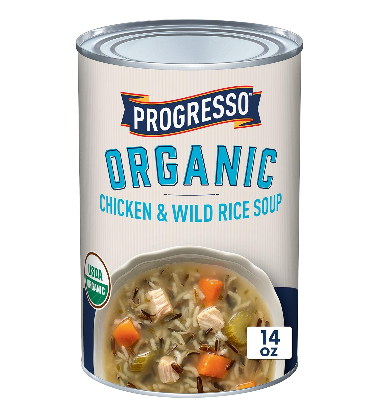 Progresso Organic Chicken and Wild Rice Soup 14 oz Can - Pack of 8 - Buy Online on GoSupps.com