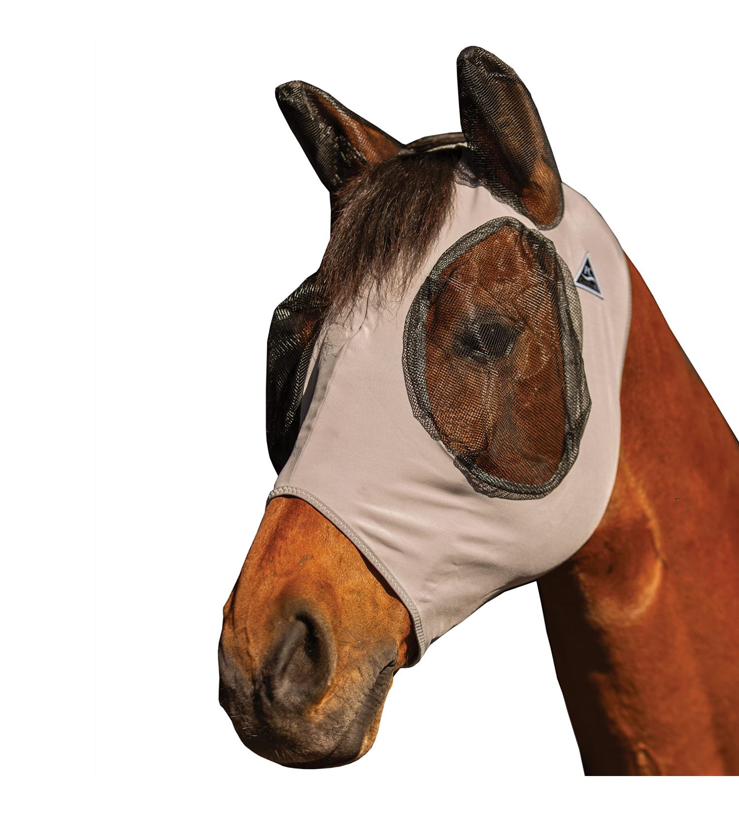 Professional S Choice Fly Mask with Comfortable Fit Grey Pony Pony Grey