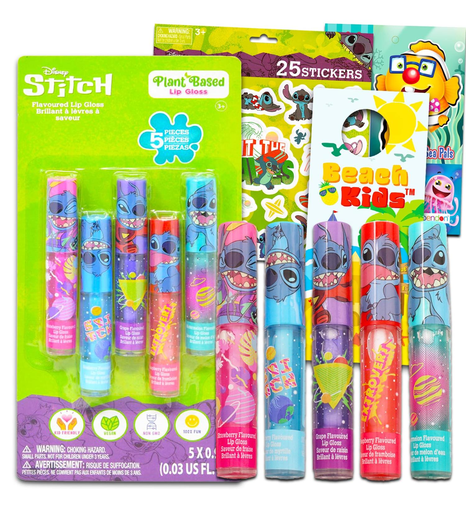 Stitch Lip Gloss Bundle for Girls - 5 Pack Assorted Flavors with Stickers | Perfect Stitch Party Favors for Kids - Buy Online on GoSupps.com