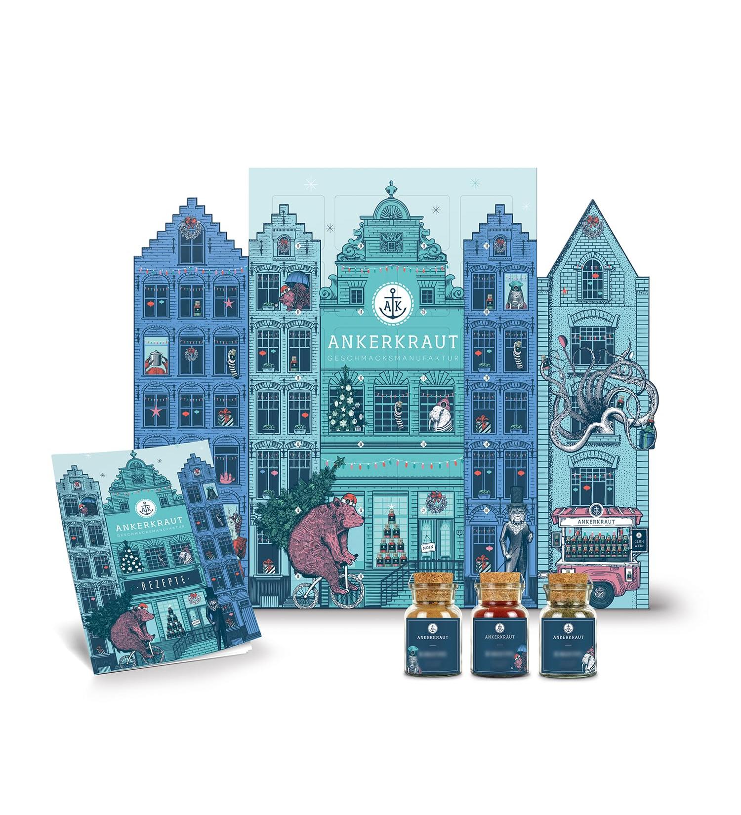 Ankerkraut Premium Advent Calendar - 24 Spice Surprises | Festive Gift for Men & Women | 1.5 kg of Holiday Flavors - Buy Online on GoSupps.com