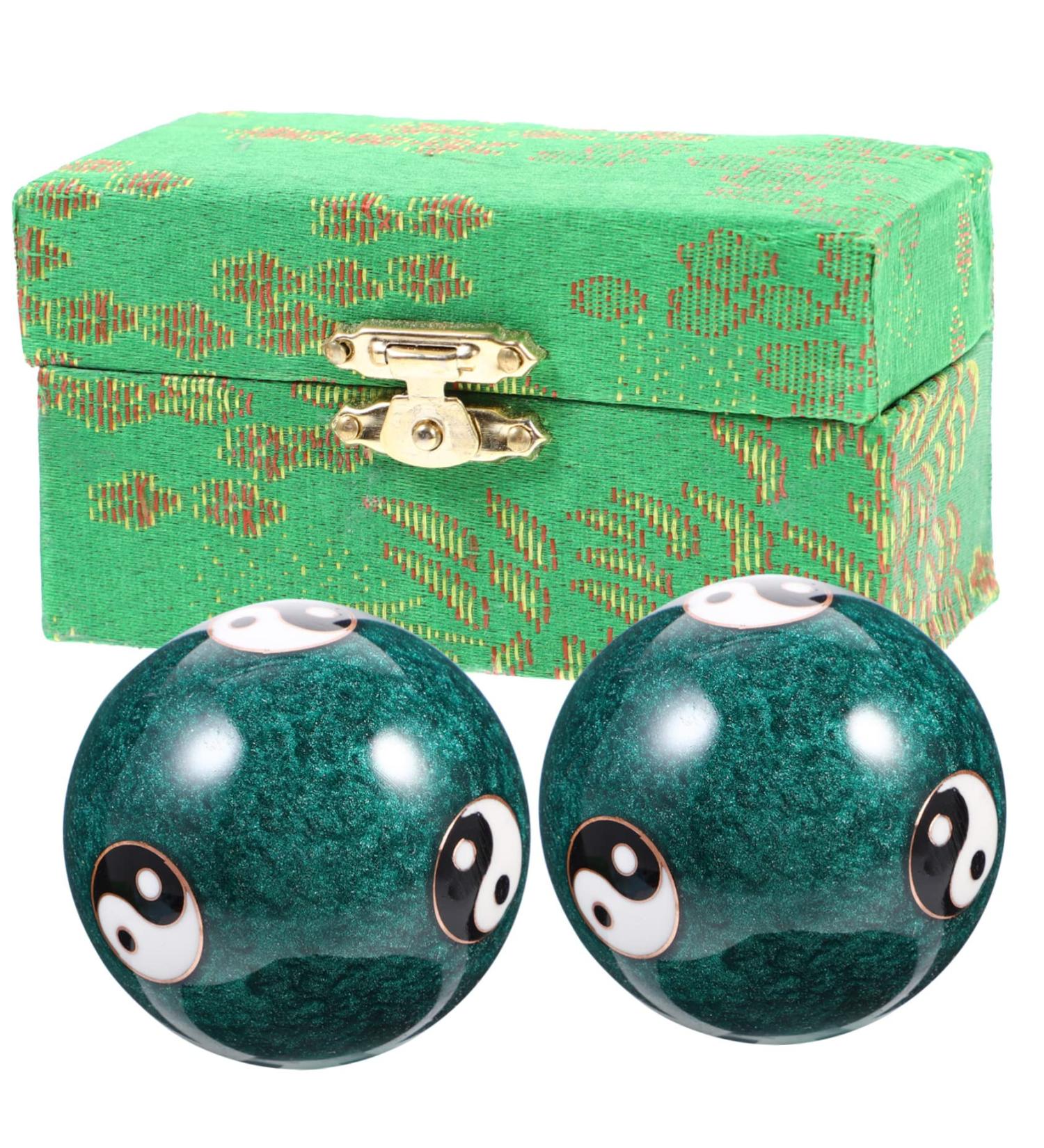 Homsfou 2-Pack Metal Massage Tools | Stress Relief Handballs & Chinese Meditation Balls for Adults | Best Massage Roller Balls for Relaxation - Buy Online on GoSupps.com