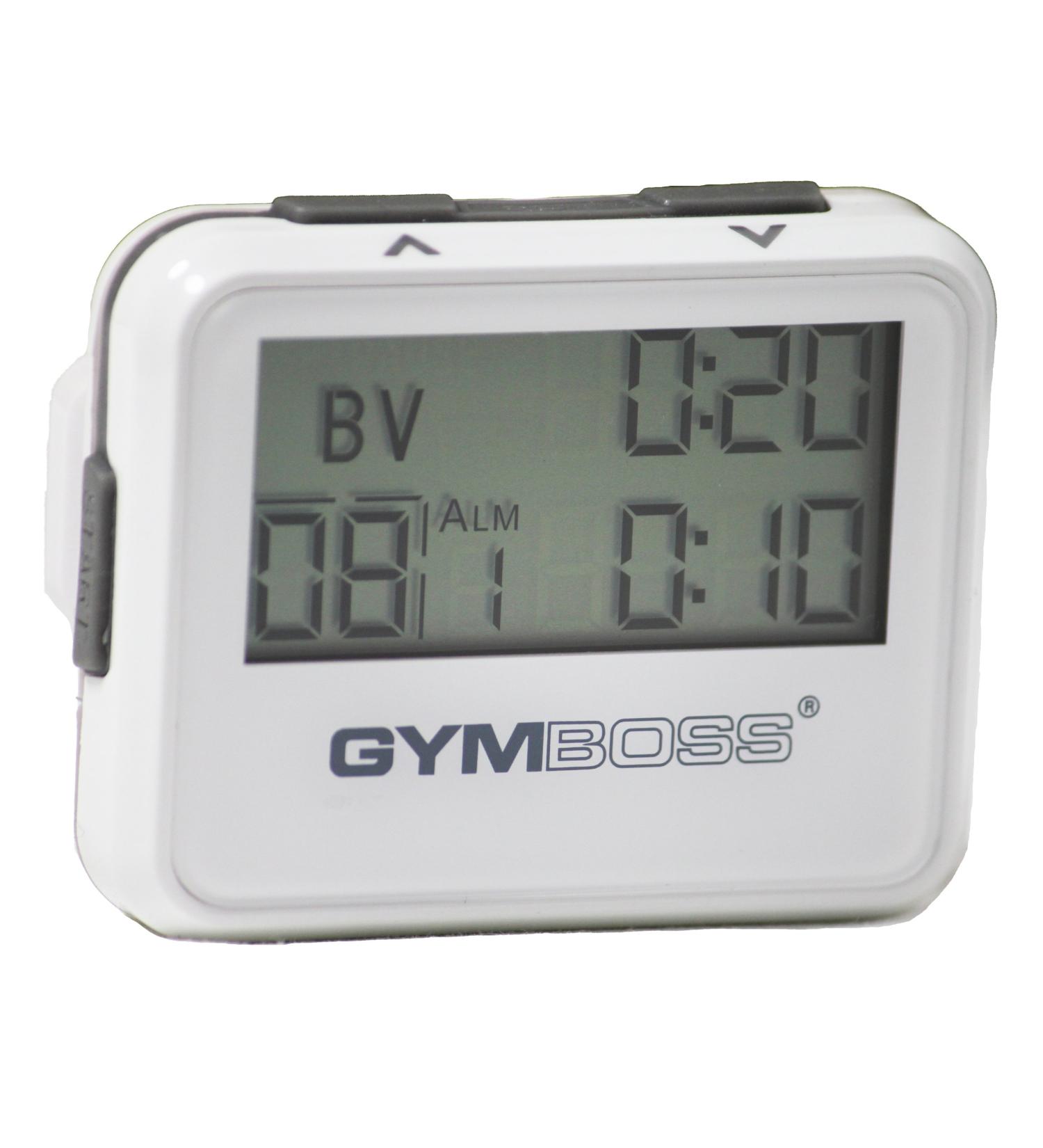 Gymboss Interval Timer & Stopwatch - White/Gray Gloss | Track Your Workouts Efficiently - Buy Online on GoSupps.com