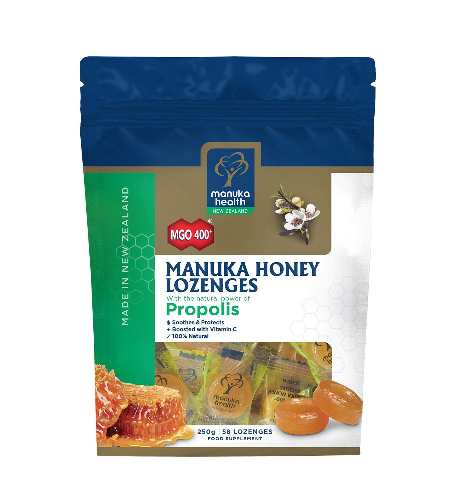 Manuka Health MGO400 Plus Manuka Honey Lozenges with Propolis 250 g