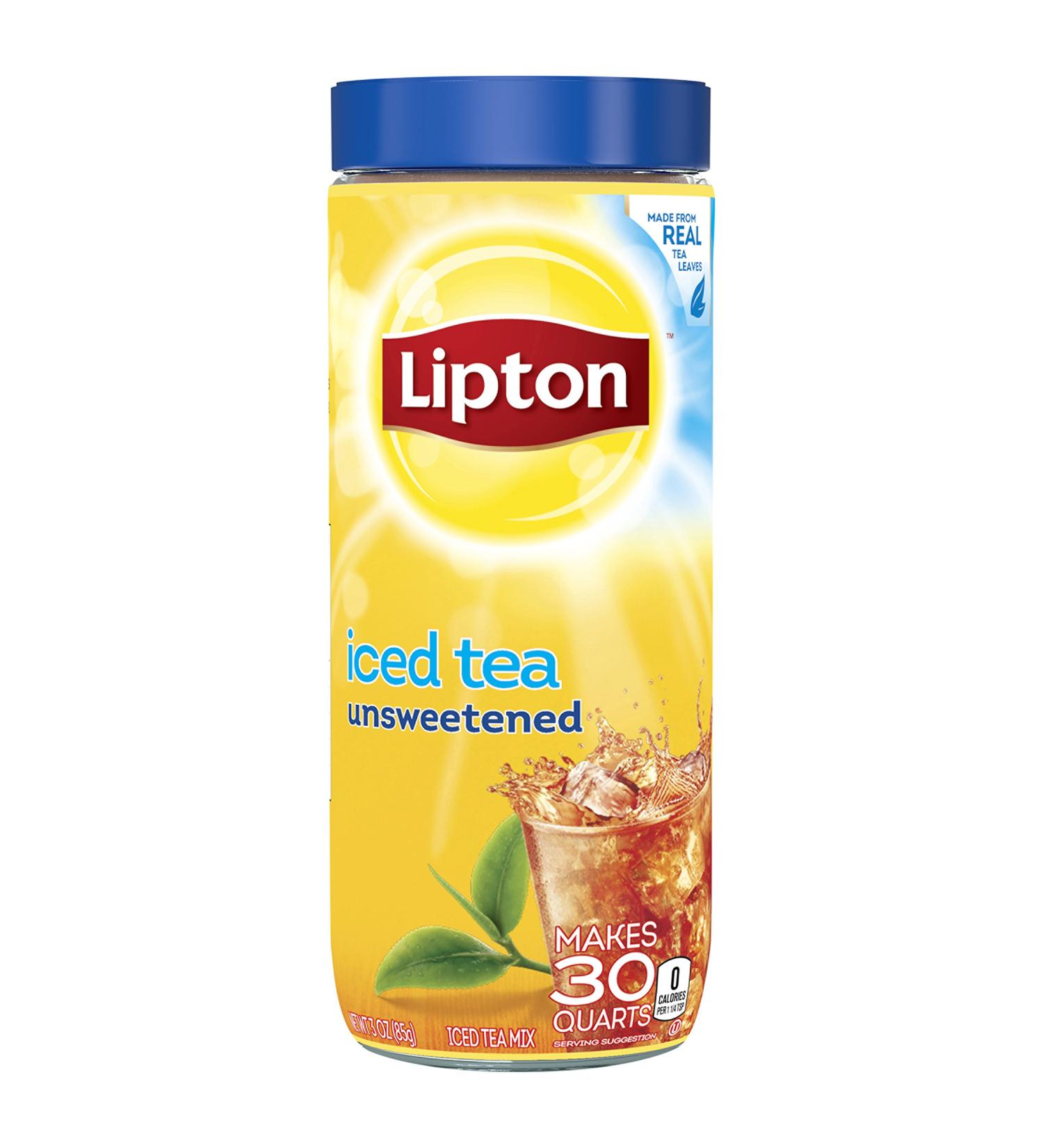 Lipton Unsweetened Iced Tea Mix - 3oz Pack of 3 (30 qt) | Refreshing Unsweetened Tea Concentrate - Buy Online on GoSupps.com