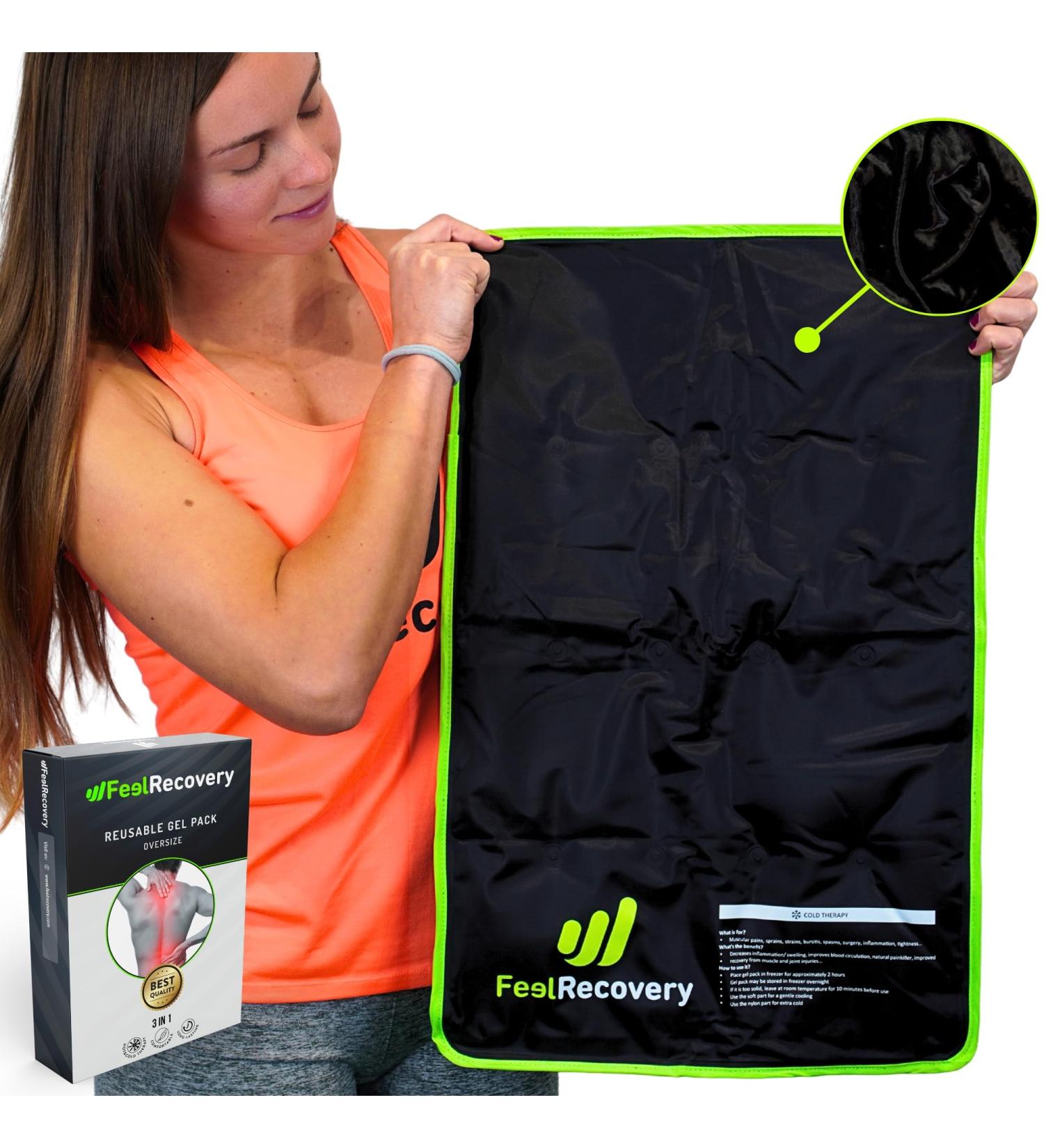 XXL Cold Warm Compress for Backs & Legs - Reusable Cooling Pillow & Gel Pads for Hip & Back Pain Relief (60x38 cm) - Extra Soft Fabric - Buy Online on GoSupps.com