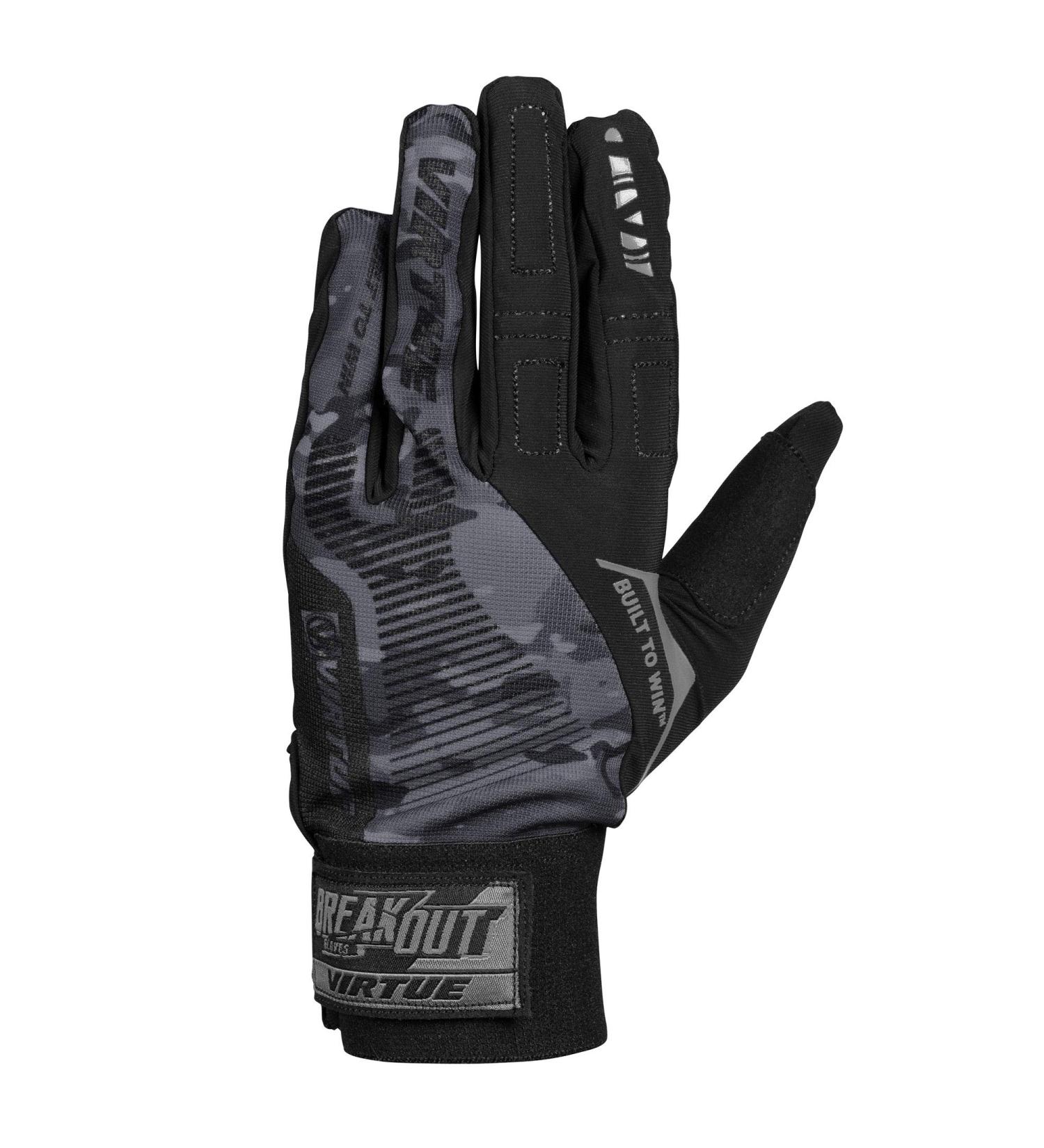 Virtue Breakout Gloves - Medium Black Camo Full Finger Paintball Gloves - Buy Online on GoSupps.com