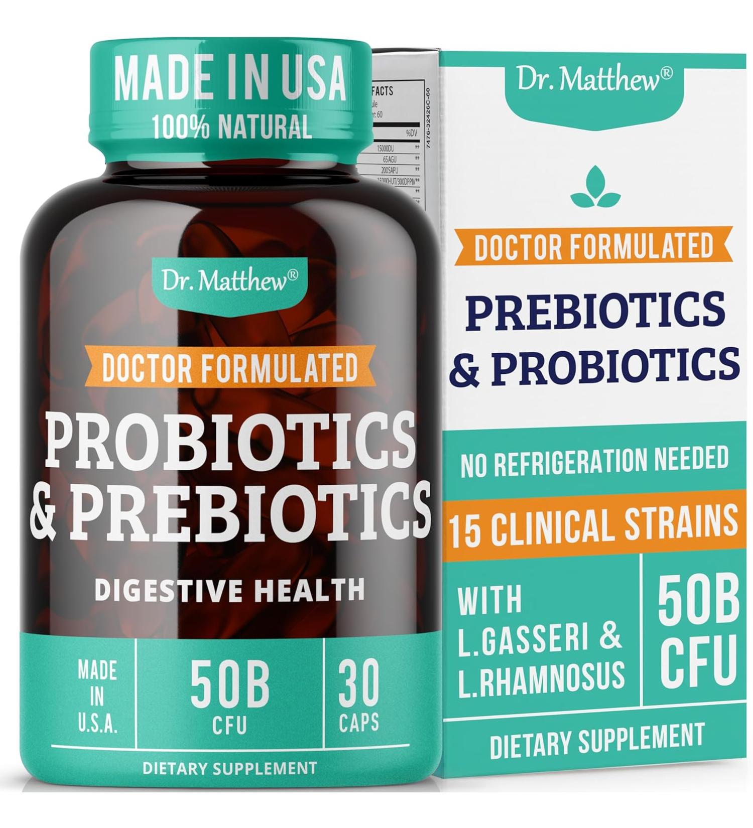 Dr. Matthew Prebiotics and Probiotics - Kiwi - 30 Caps - Buy Online on GoSupps.com