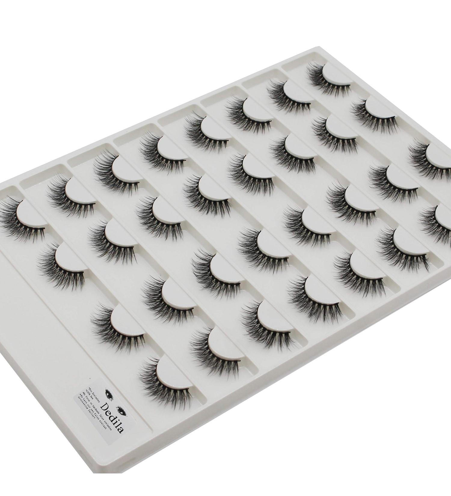 16 Pairs Fluffy 3D Volume Faux Mink Eyelashes - Reusable Natural Long Stripe Lashes for Dramatic Daily Makeup - Buy Online on GoSupps.com