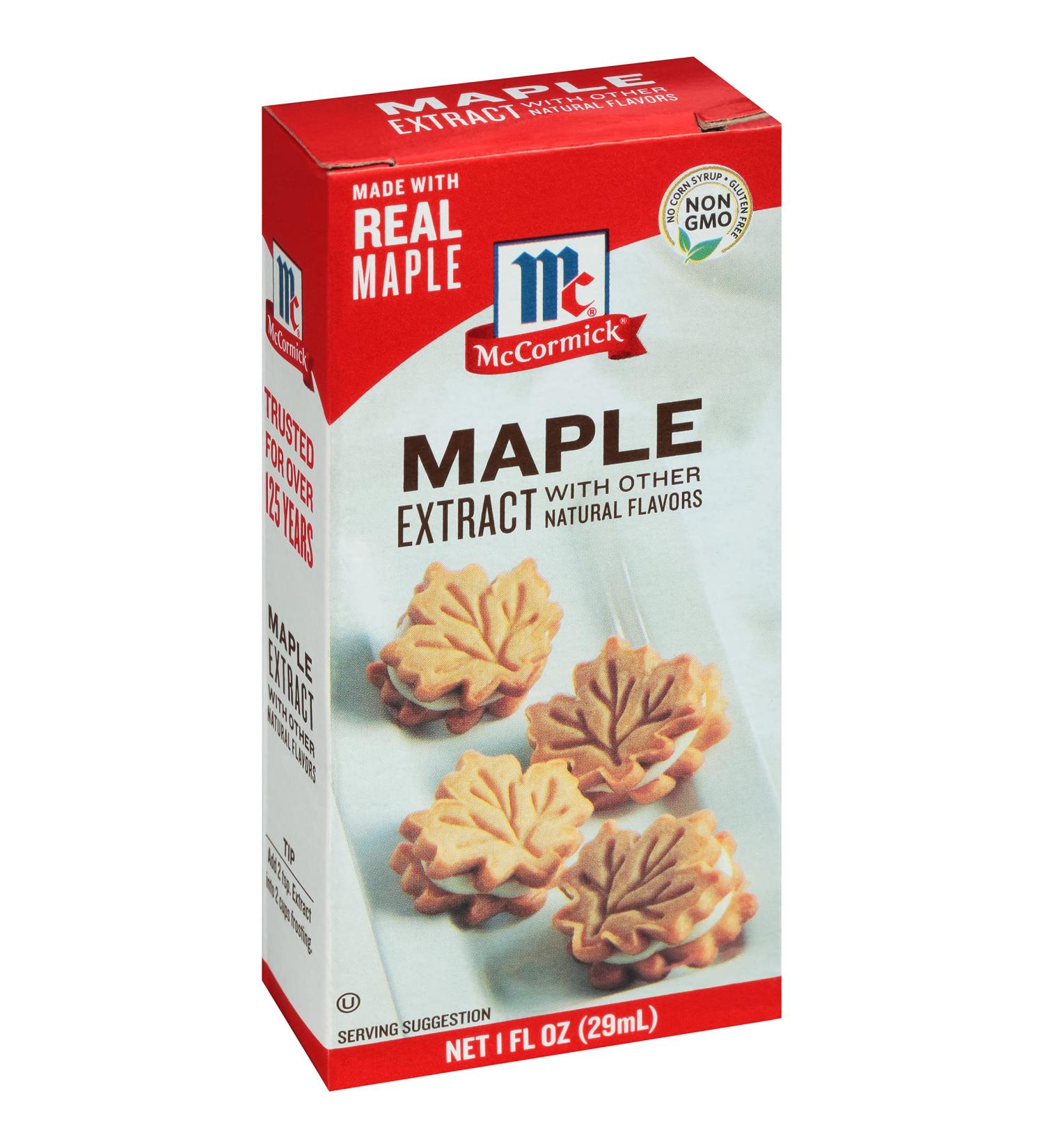 McCormick Maple Extract 1 fl oz - Pure & Natural Flavor Enhancer - Buy Online on GoSupps.com
