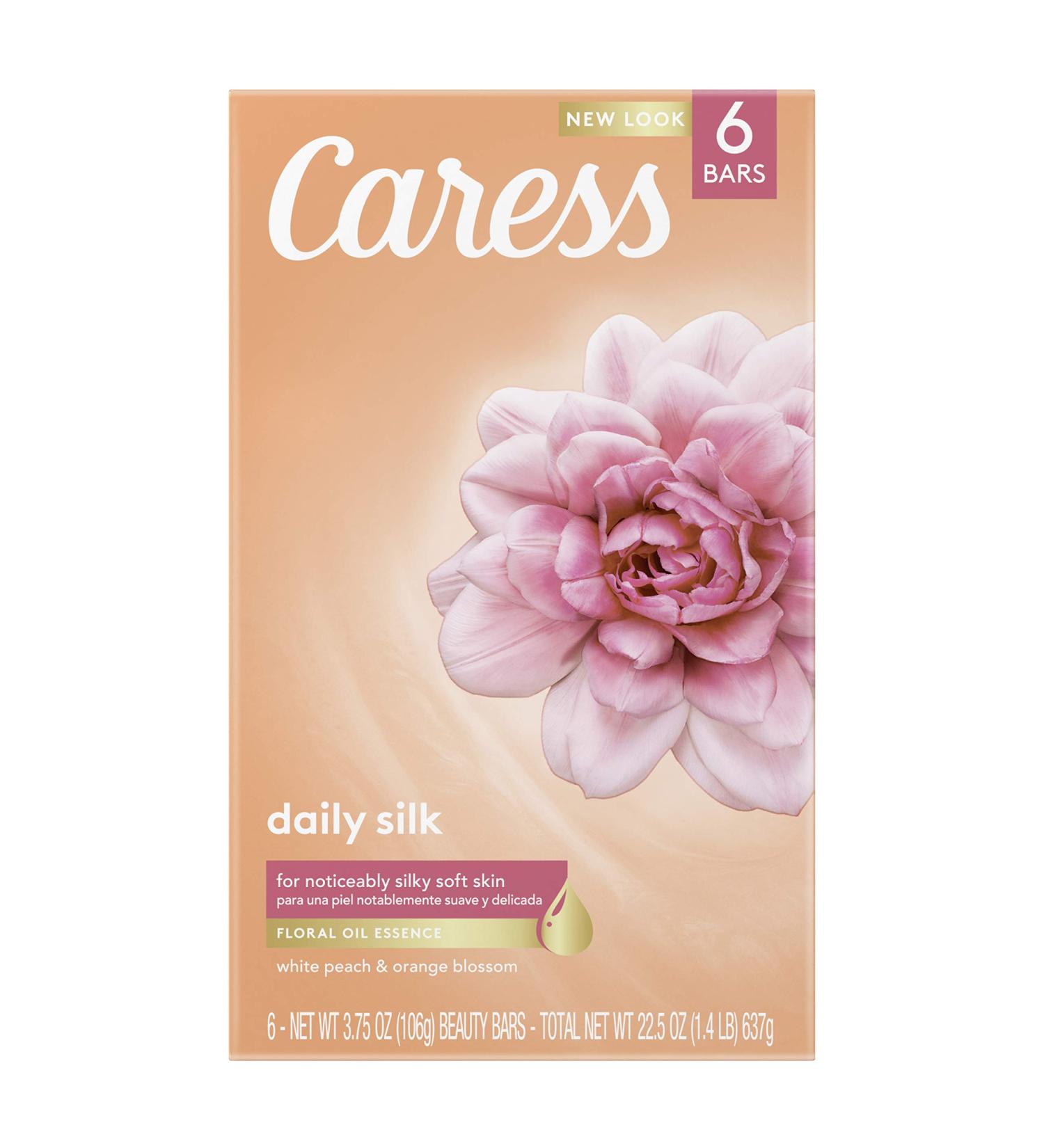 Caress Beauty Bar Soap: Daily Silk Extract & Floral Oil Essence, 6 Count - 22.5 oz - Buy Online on GoSupps.com