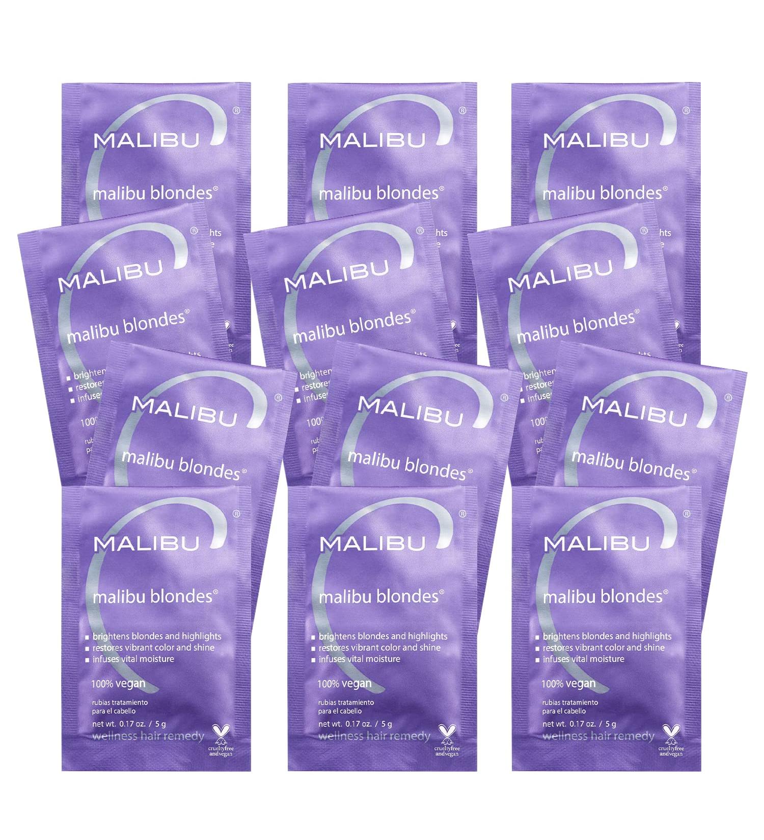 Malibu C Blondes Wellness Hair Remedy - 12 Packets | Repair Treatment - Buy Online on GoSupps.com