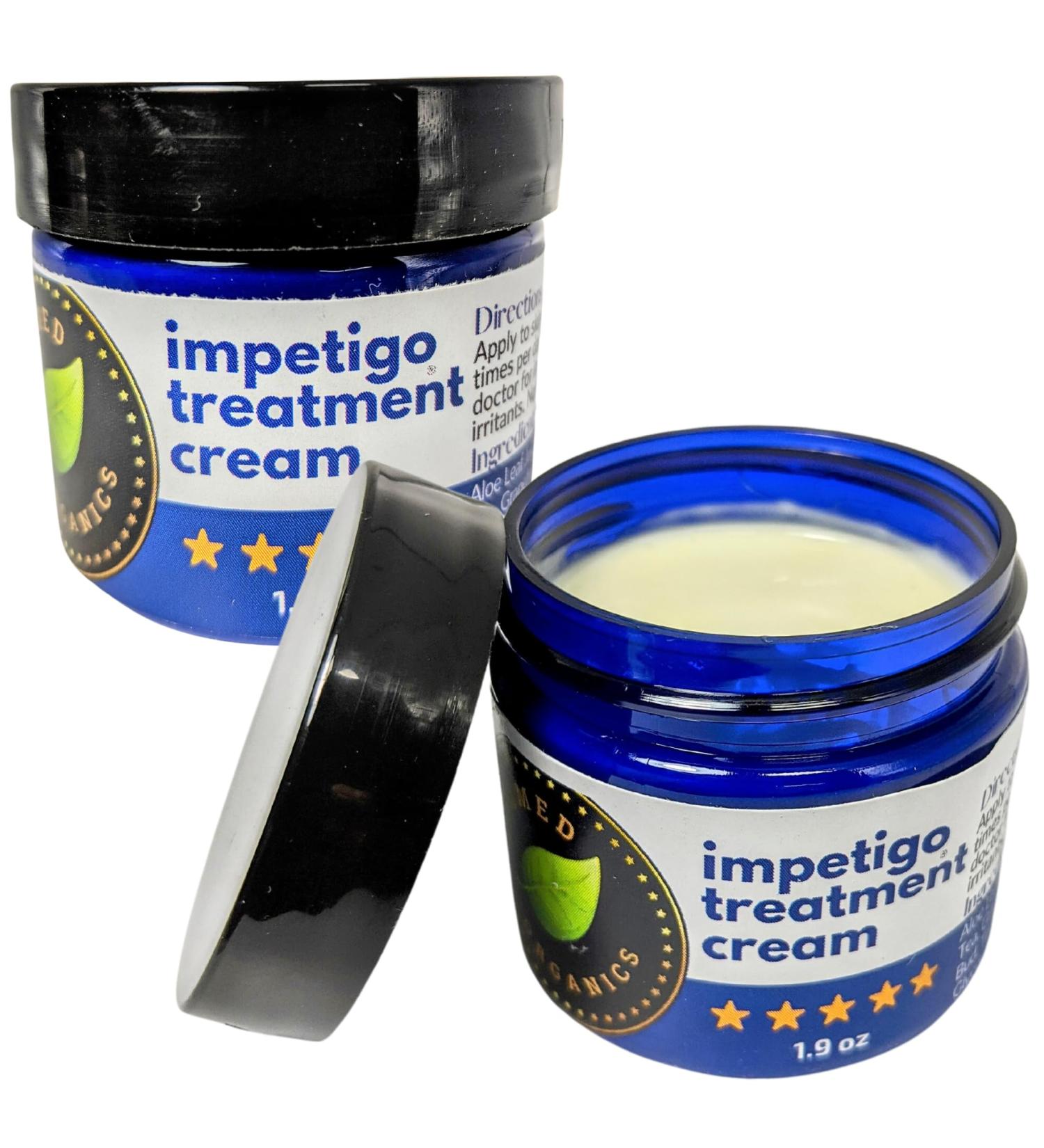 Tamed Organics Impetigo Relief Cream - Natural Fast-Acting Formula for Soothing & Healing, 2 Large 1.9 oz Jars - Anti-Itch & Anti-Scar for Adults & Children, 3.8 oz Total - Buy Online on GoSupps.com