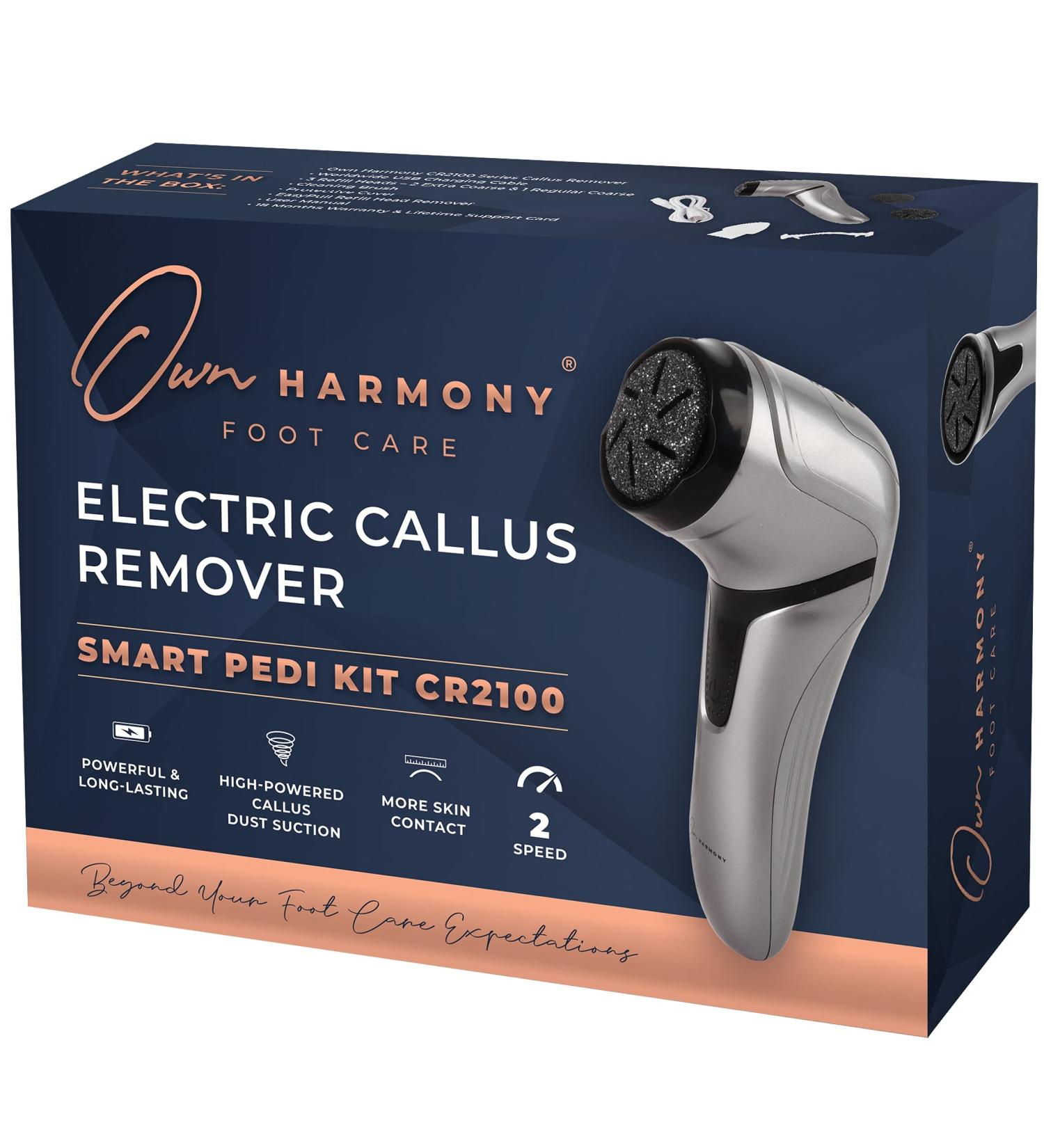 Own Harmony Electric Foot Callus Remover with Vacuum - Professional Pedicure Tools Kit for Powerful Pedi Care - CR2100 Quantum Silver - Buy Online on GoSupps.com