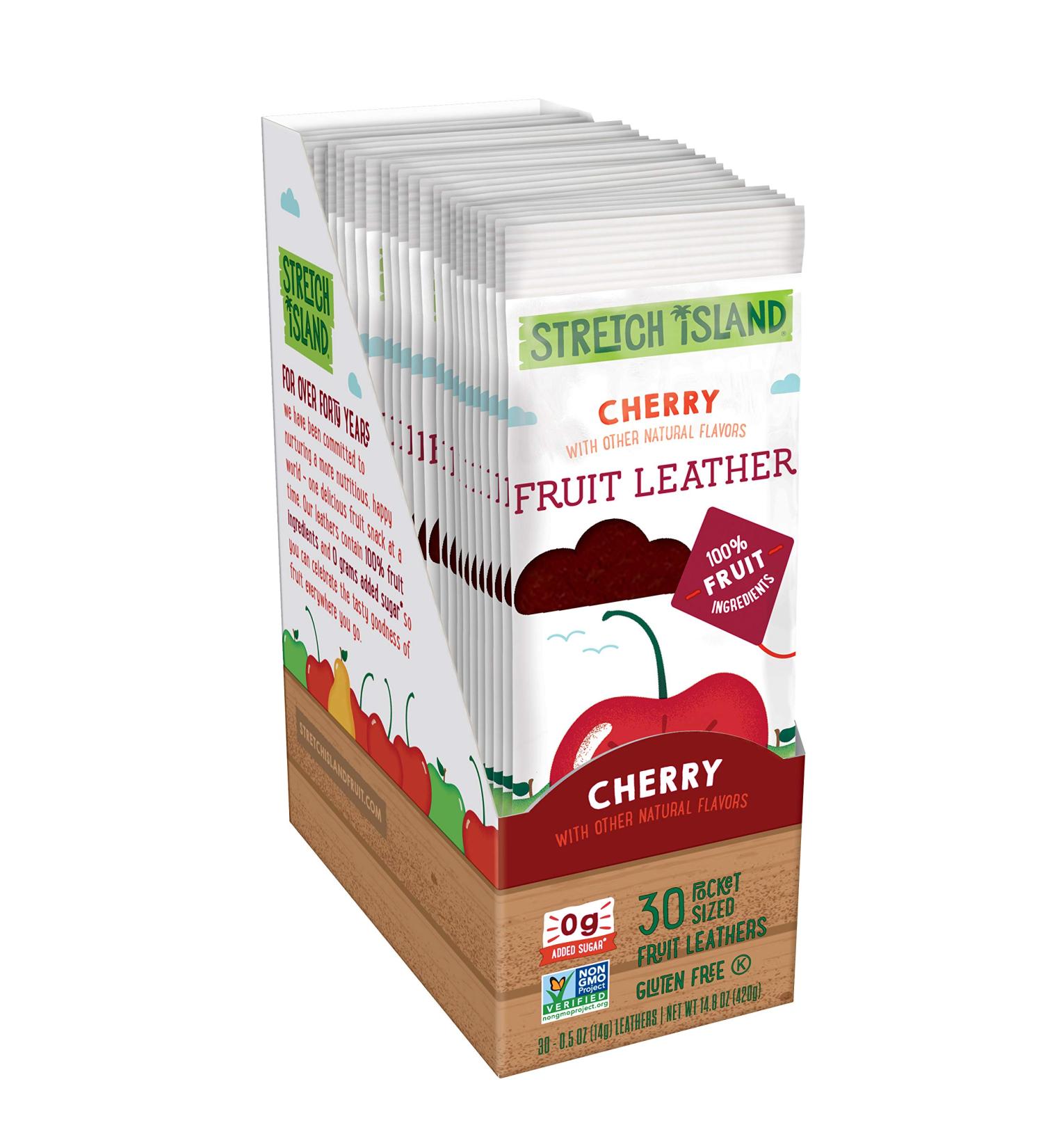 Stretch Island Fruit Leather Cherry 0.5oz 30 ct - Original Snack Pack - Buy Online on GoSupps.com