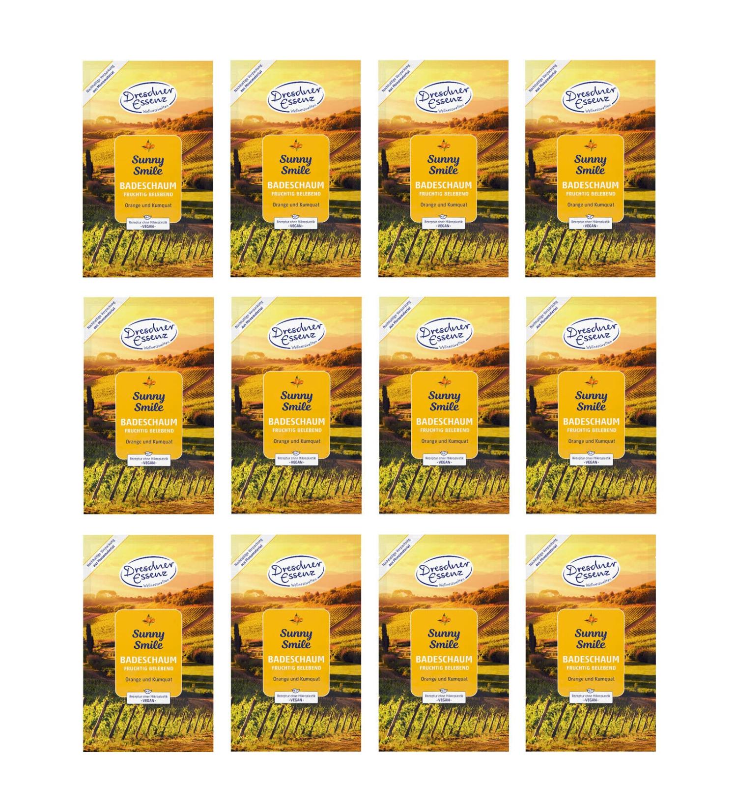 Pack of 12 Dresdner Essenz Bath Care Sunny Smile 12 x 60 g Bath additive vegan