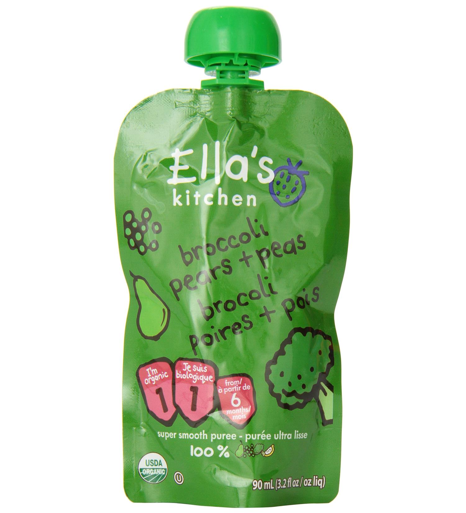 Ella's Kitchen Broccoli Pears and Peas 28-count - Buy Online on GoSupps.com