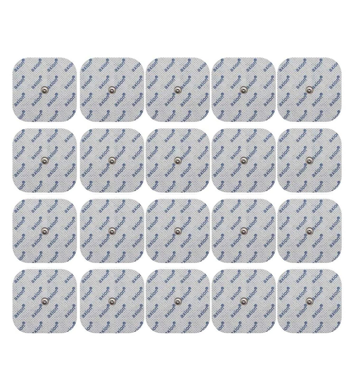 20 Electrodes Compatible with COMPEX TENS EMS Pads 5x5cm - Button Connection 3.75mm | axion Brand Quality - Buy Online on GoSupps.com