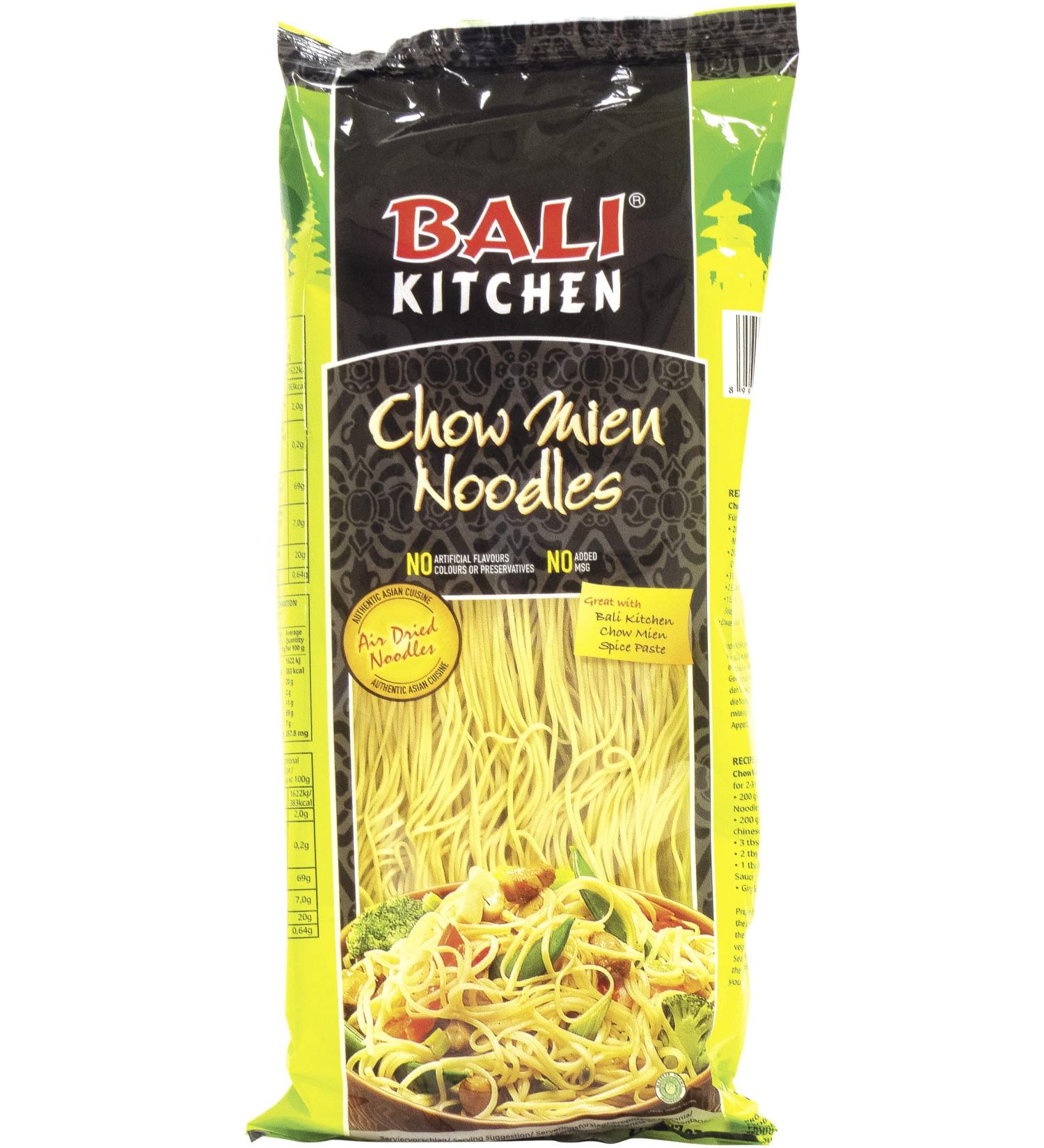 BALI KITCHEN Chow Mien Noodles - 200g Pack | Authentic Asian Cuisine | International Shipping - Buy Online on GoSupps.com