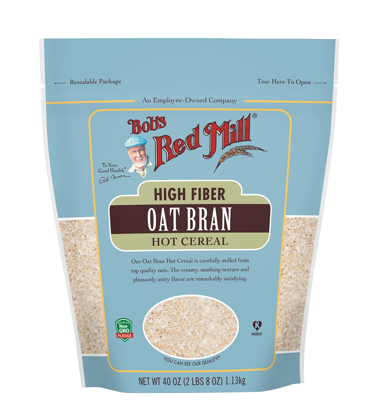 Bob's Red Mill High Fiber Oat Bran Hot Cereal 40 oz - Wholesome Breakfast Option - Buy Online on GoSupps.com