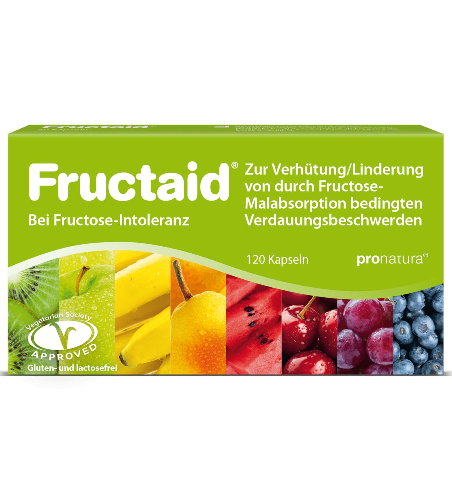 pro natura Fructaid - 120 g lules pour l'intol rance au fructose - Suppl ment pour la pr vention et le soulagement des troubles digestifs li s la malabsorption du fructose - Buy Online on GoSupps.com