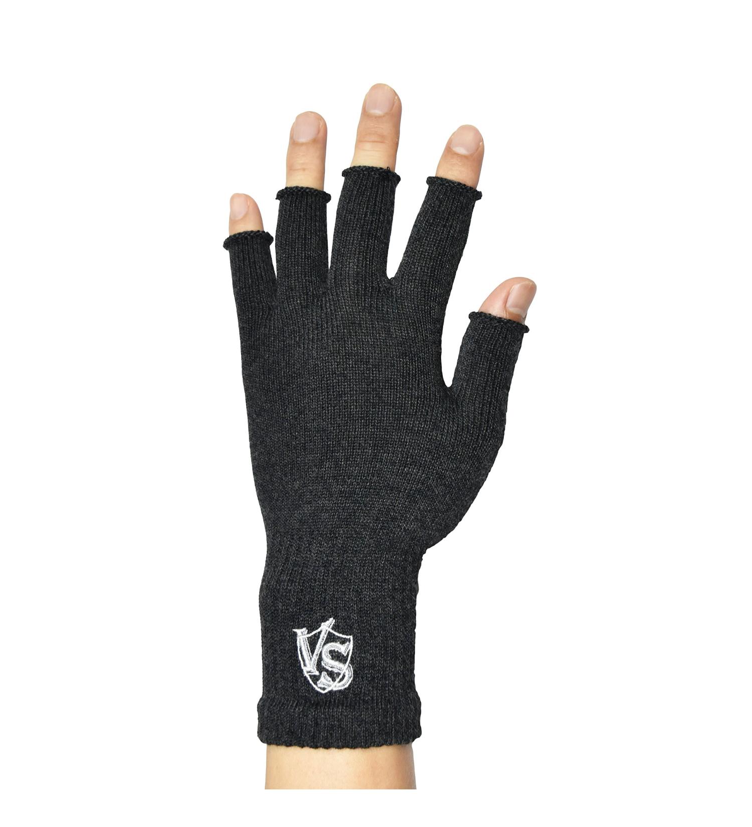Vital Salveo Fingerless Recovery Gloves | Circulation Gloves for Typing & Texting | Dark Grey S/M - Pair - Buy Online on GoSupps.com
