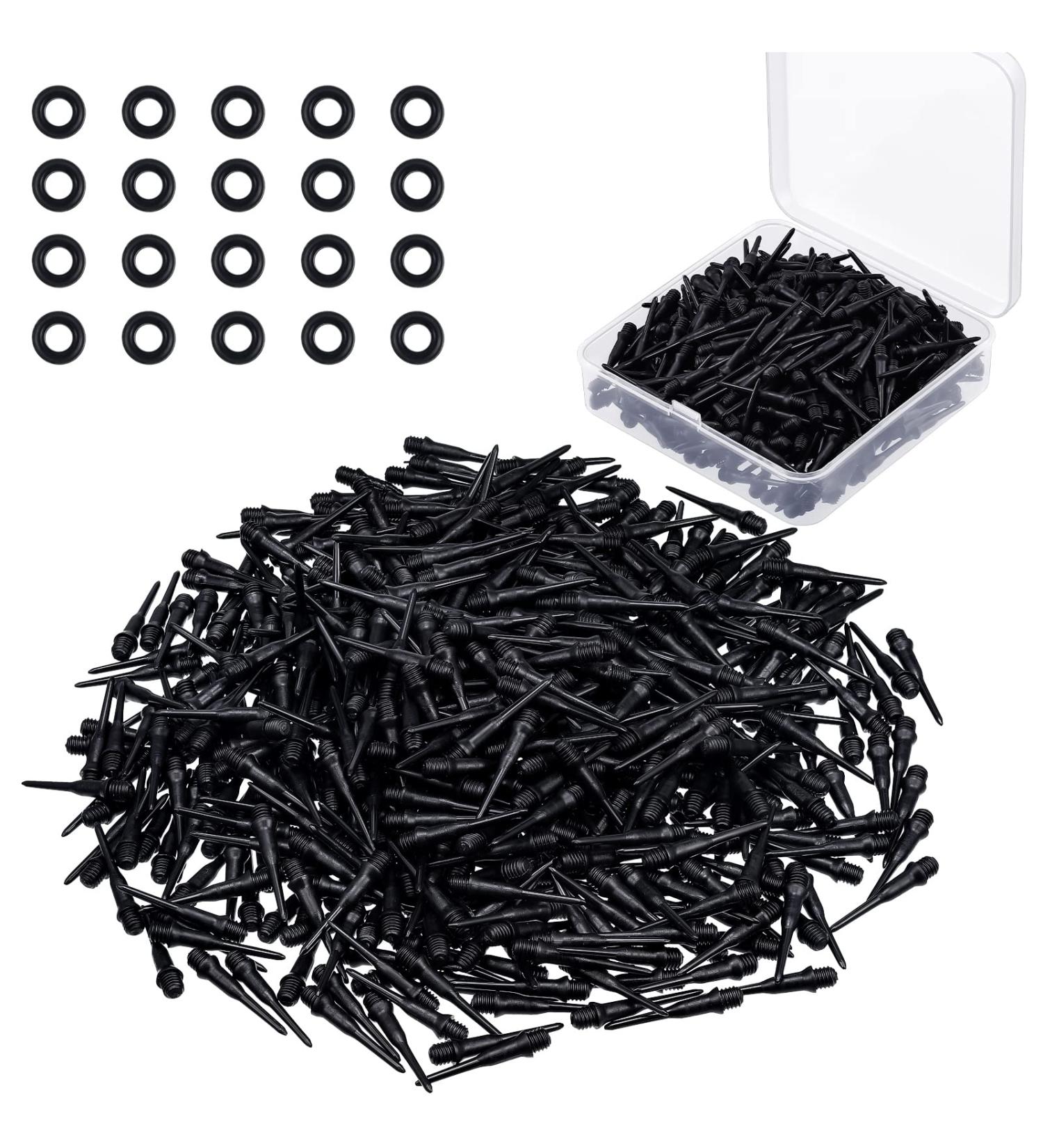 600 Pieces 2BA Thread Dart Tips & Rubber O Rings Set with Storage Box - Dart Shaft Replacement Kit in Classic Black - Buy Online on GoSupps.com