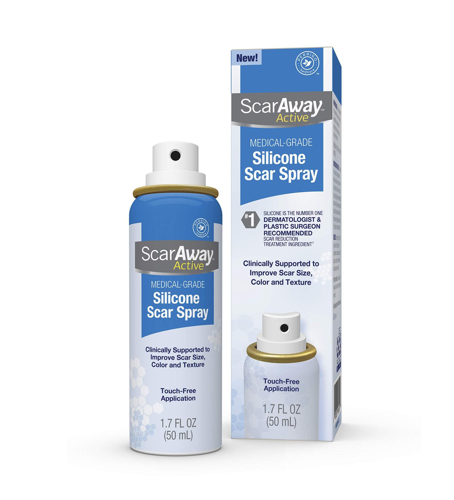 ScarAway Silicone Scar Spray 1.7 oz - Promotes Healing & Fades Scars - 1.7 Fl Oz (Pack of 1) - Buy Online on GoSupps.com