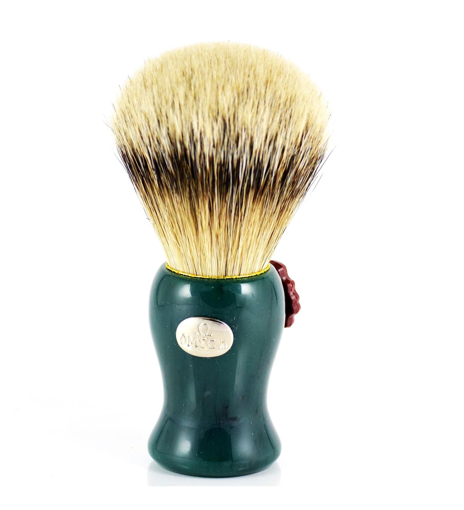 BEARD BRUSH SILVER TIP Omega 6210