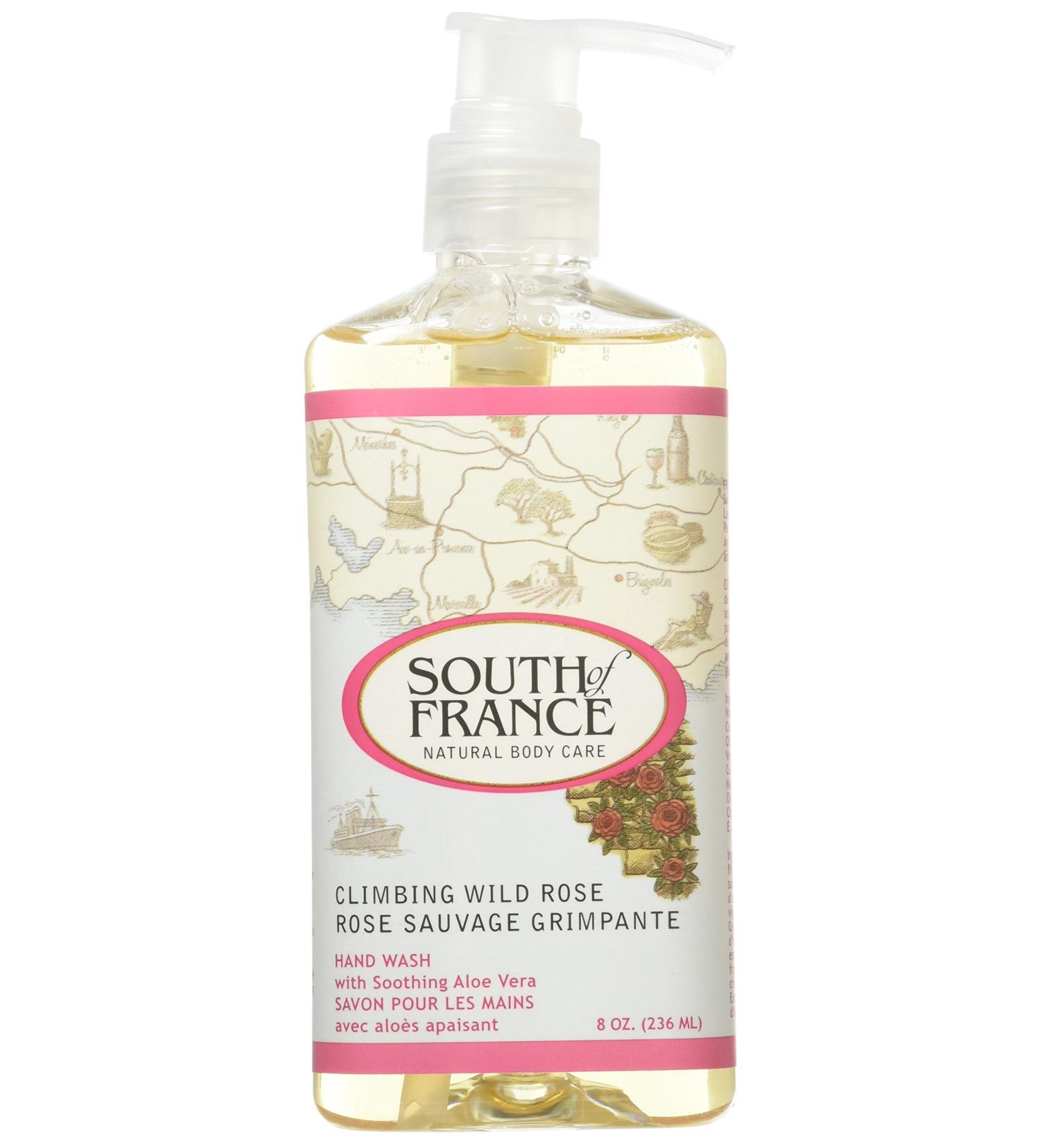 South of France Wild Rose Hand Wash 8 oz - Soothing Aloe Vera | Luxurious & Gentle Clean - Buy Online on GoSupps.com