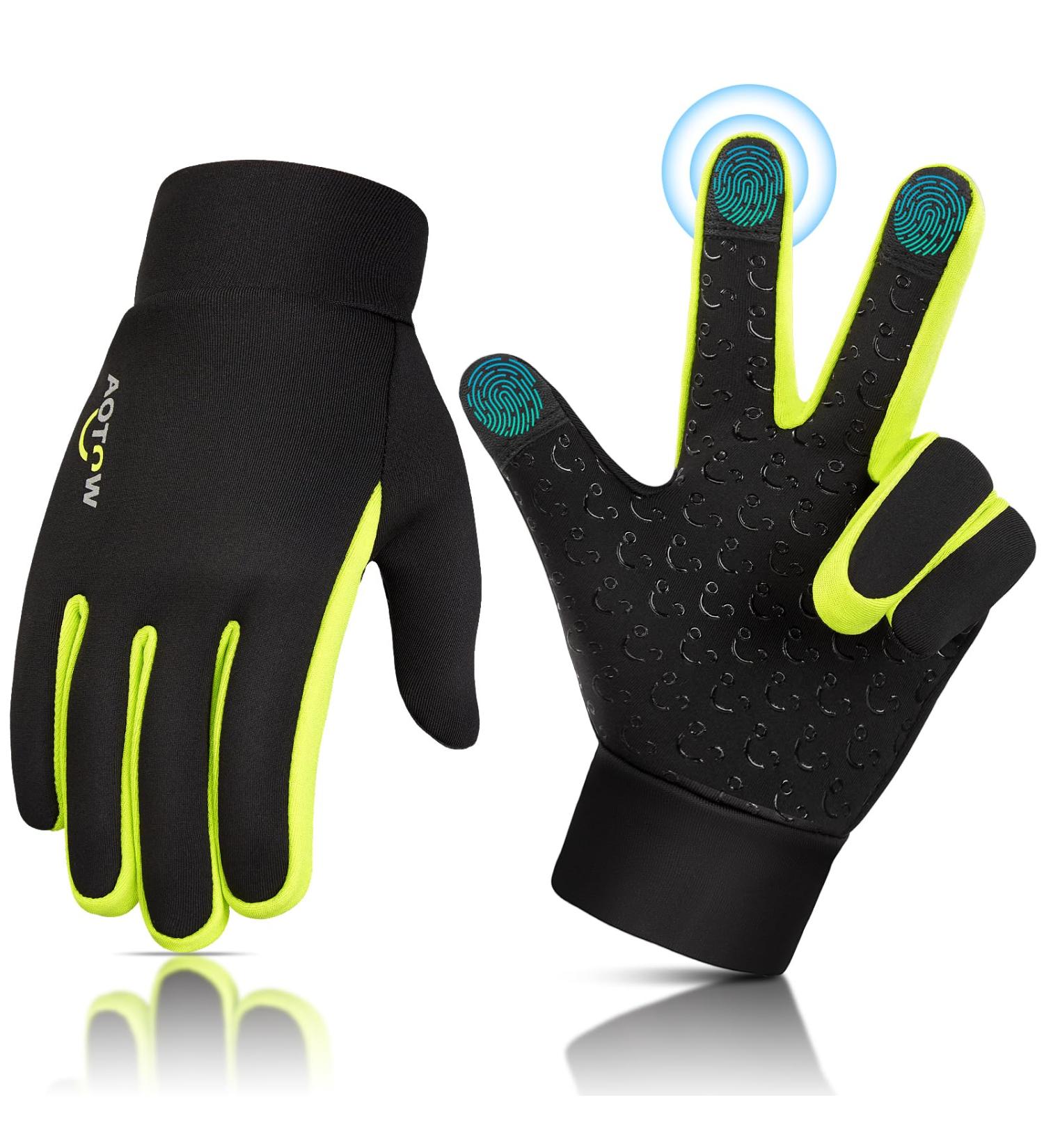 Children's Winter Cycling Gloves | Touchscreen Slipproof Windproof & Warm for Hiking & Riding | XL Yellow - Buy Online on GoSupps.com