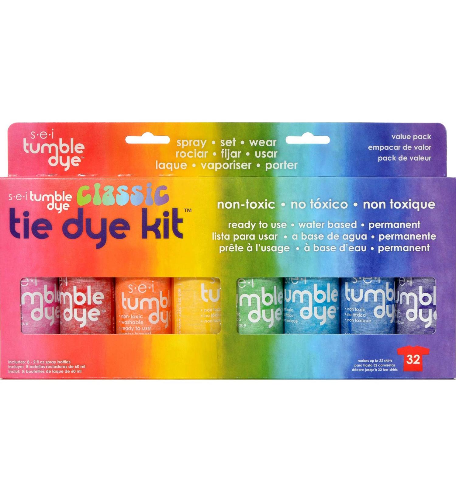 Classic Tie-Dye Kit Fabric Spray Dye - 8 Mixed Colors - Buy Online on GoSupps.com