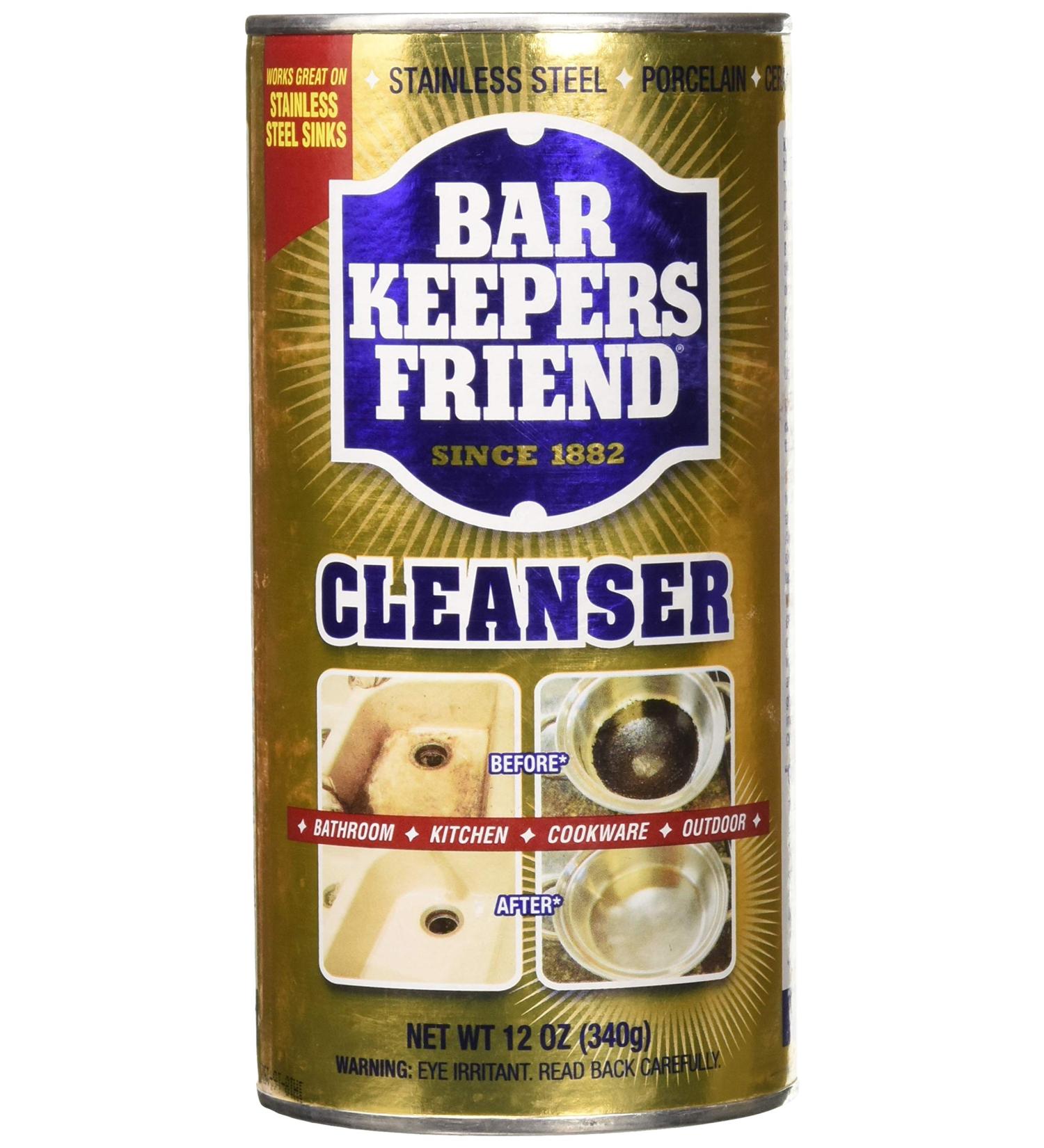 Bar Keepers Friend Powdered Cleanser 12oz - Powerful Cleaning Formula (1-Pack) - Buy Online on GoSupps.com