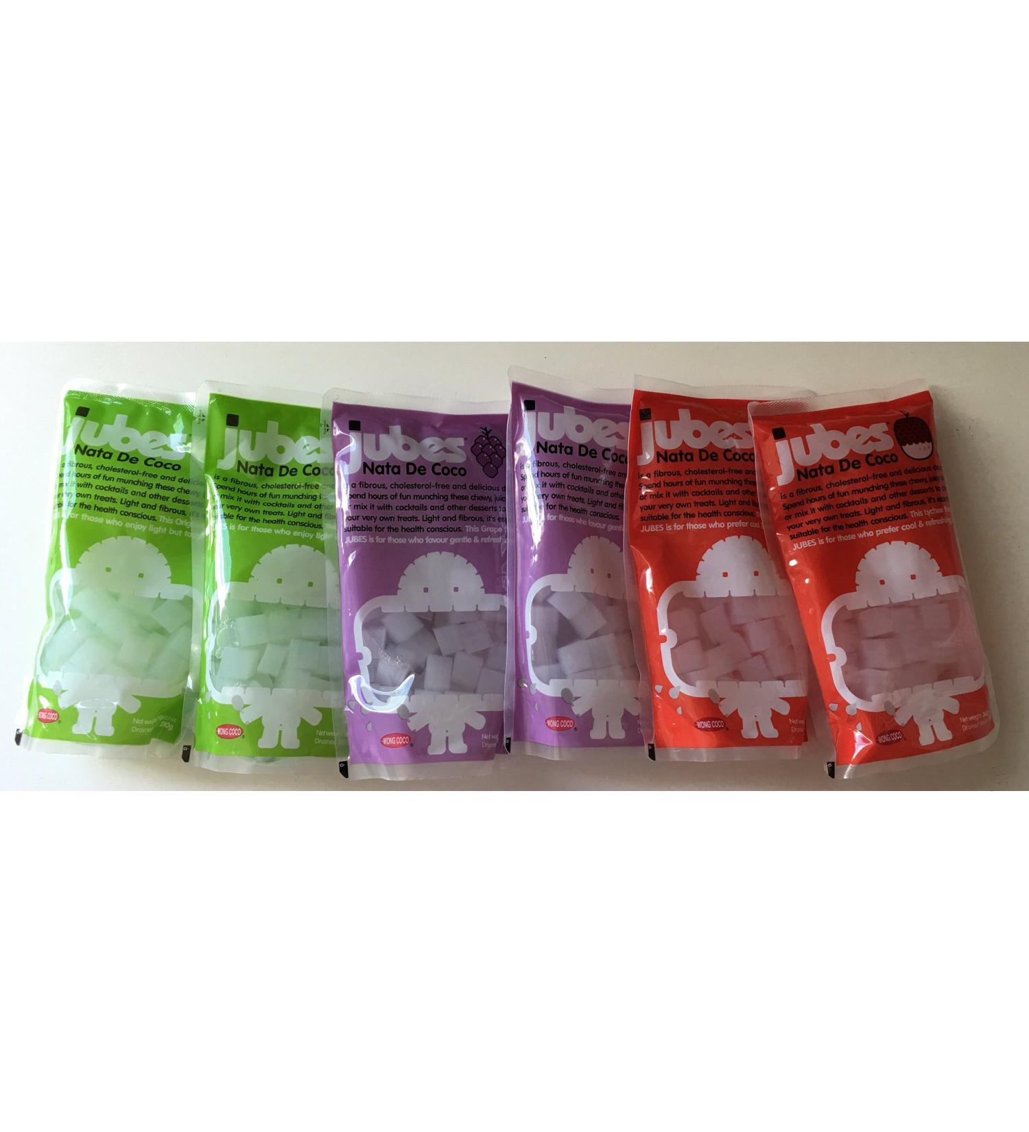 Jubes Nata De Coco Pack of 6 (Assorted Combo) 12.7 Ounce (Pack of 6)