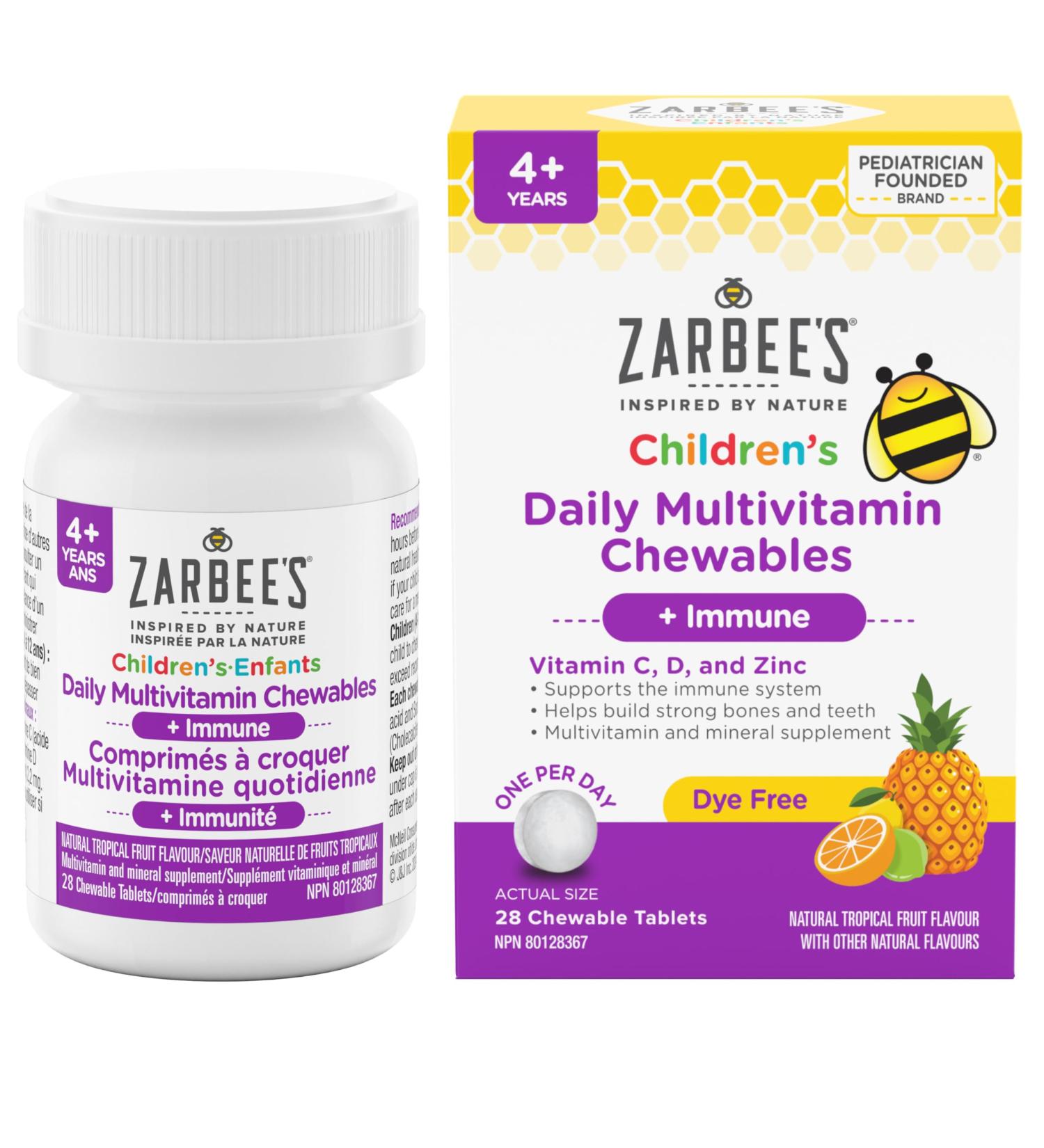 Zarbee's Daily Multivitamin Chewables + Immune 28 count - Buy Online on GoSupps.com