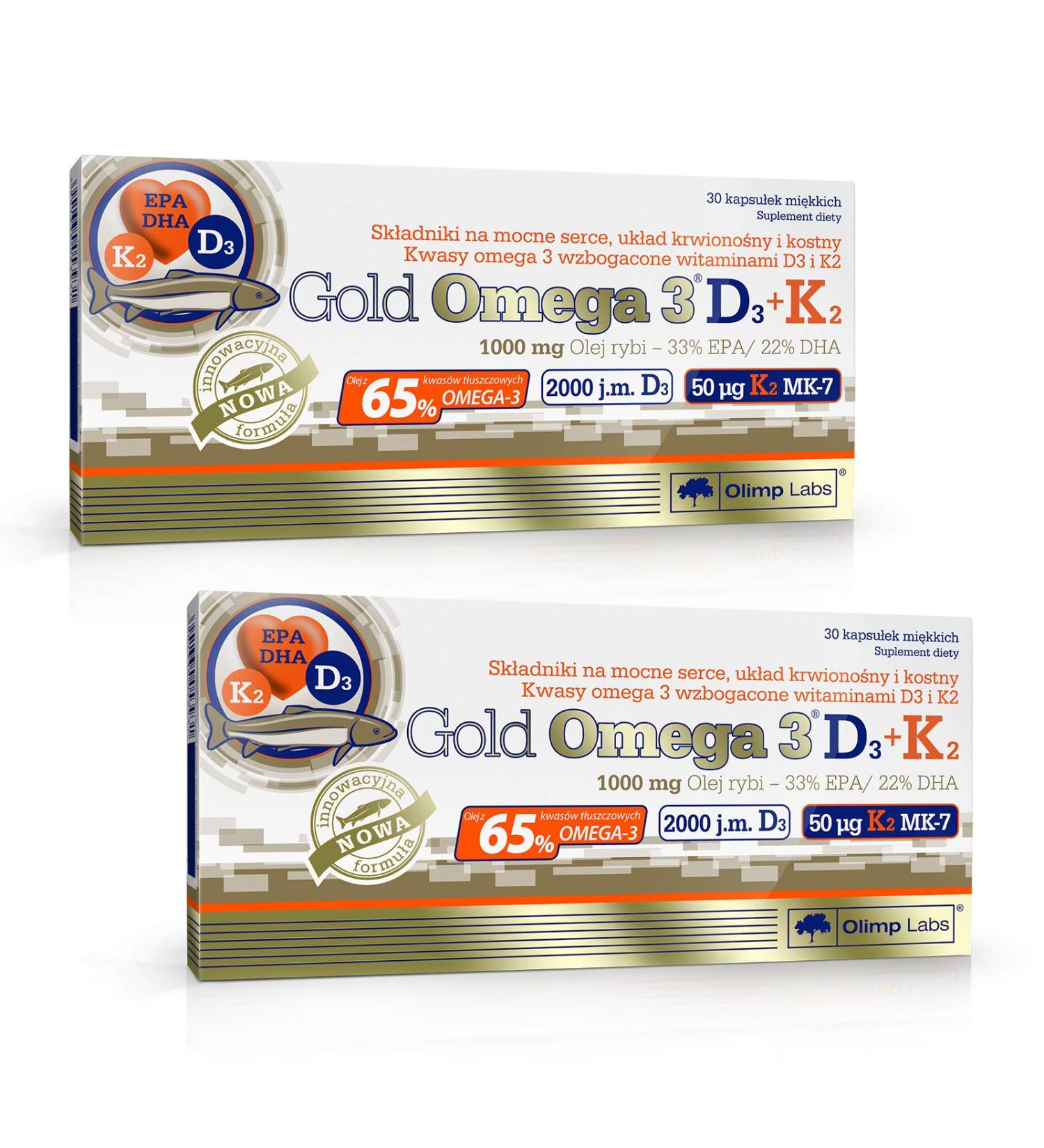  T-Nutrition Goldd OMEGA 3 D3 500 IU + K2 Capsules | EPA DHA Fish Oil | Pureest Source for Omega Fatty Acids (60 Capsules) - Buy Online on GoSupps.com