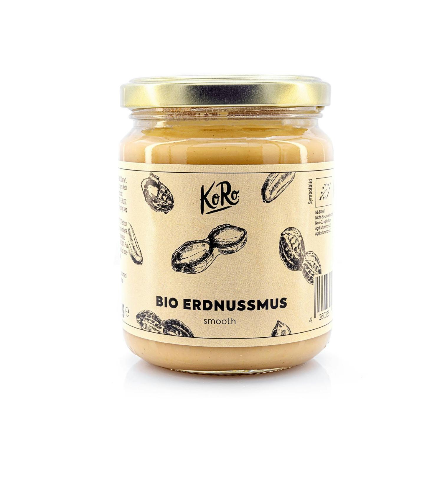 KoRo - Organic Peanut Butter 500 g 100% ORGANIC and Natural Vegan No Additives Rich in Protein The Natural Alternative to Peanut Butter - Buy Online on GoSupps.com