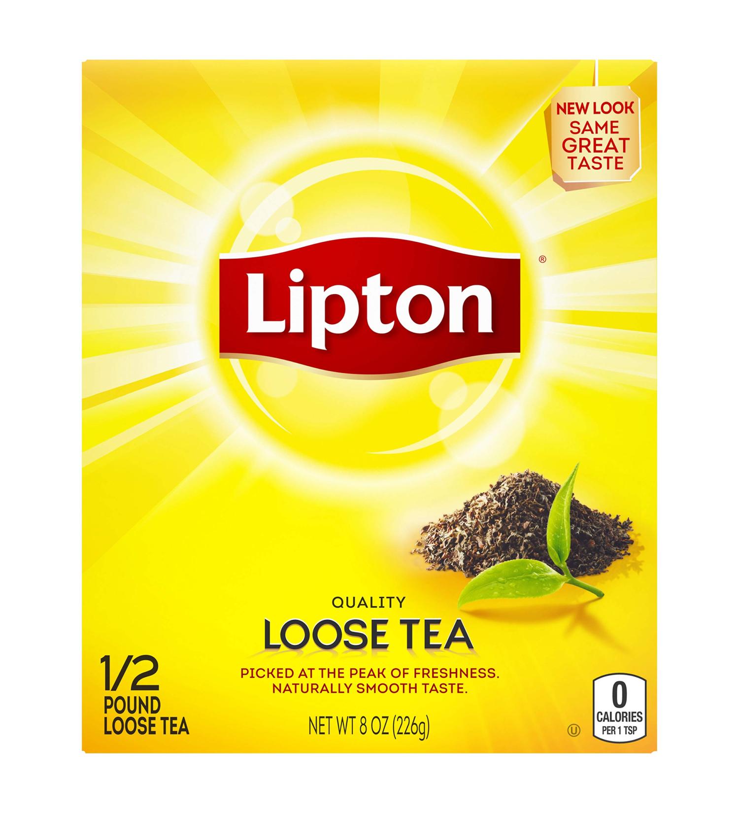 Lipton Loose Black Tea - 8 oz: Perfect for Iced Tea or Hot Beverage, Supports Heart Health - Buy Online on GoSupps.com
