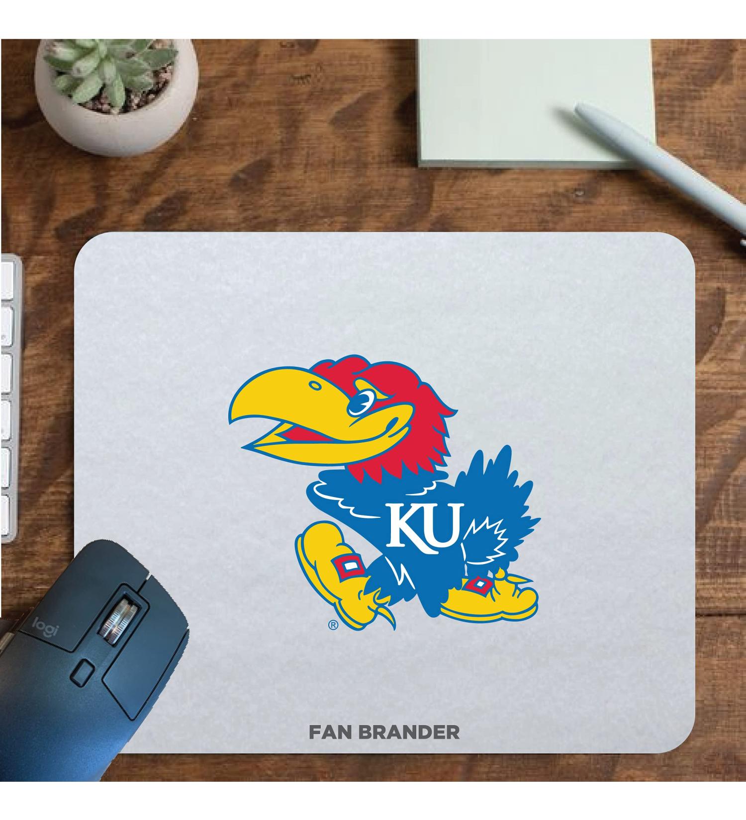 NCAA Mousepad for Home, Office, and Gaming Kansas Jayhawks