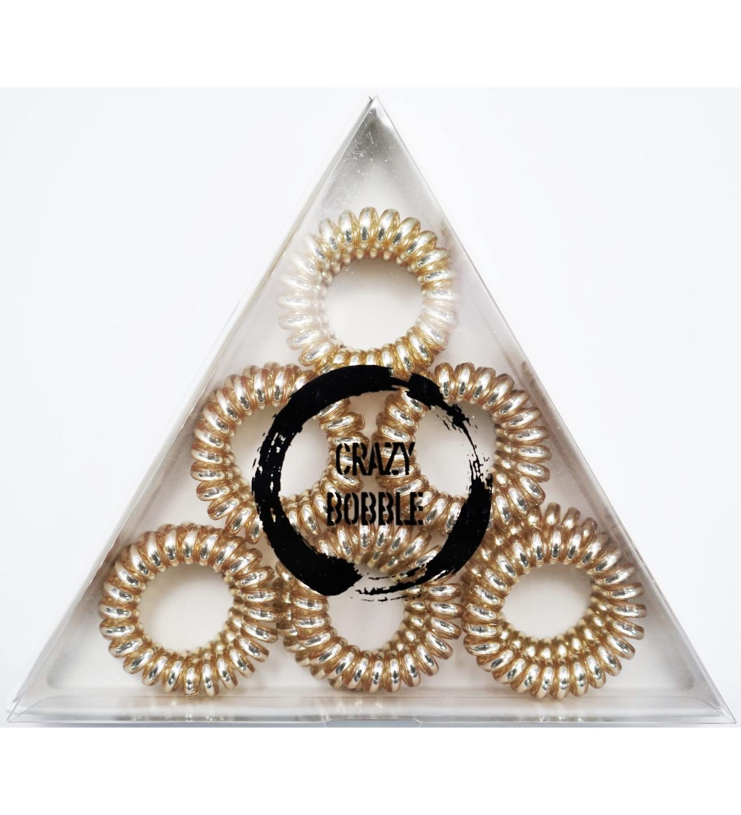 Crazy Bobble Premium Spiral Hair Bands - Gold 12 Pack | Telephone Wire Ponytail Holders - Buy Online on GoSupps.com