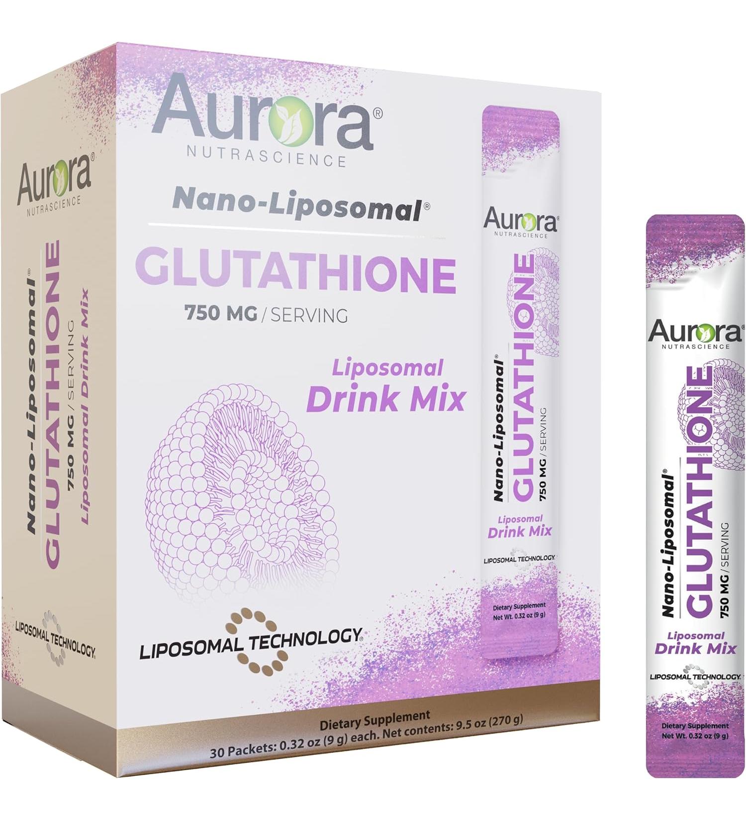 Aurora Nutrascience Nano-Liposomal Powdered 750 mg - 30 Packets - Buy Online on GoSupps.com