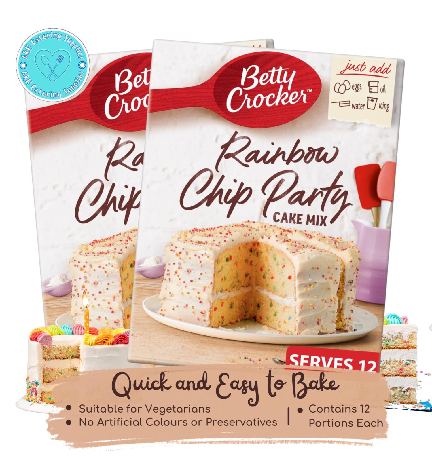 Rainbow Chip Party Betty Crocker Cake Mix 425g x2 - Buy Online on GoSupps.com