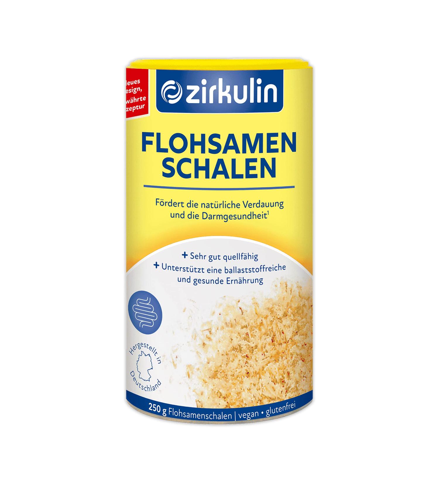  Zirkulin Zirkulin Psyllium husks in 1 pack (1 x 250 g) rich in premium fiber taste-neutral food supplement to support natural digestion - Buy Online on GoSupps.com