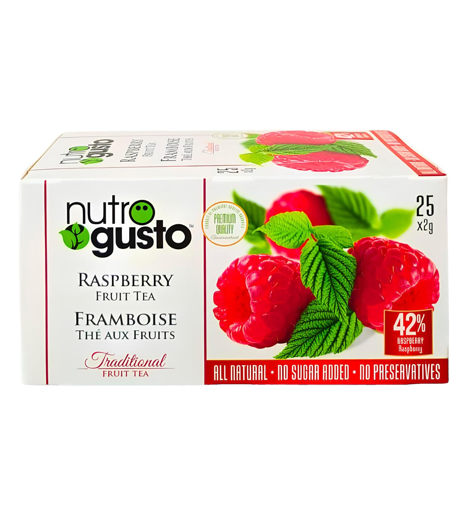 NutroGusto Tea Raspberry 50 g - Buy Online on GoSupps.com